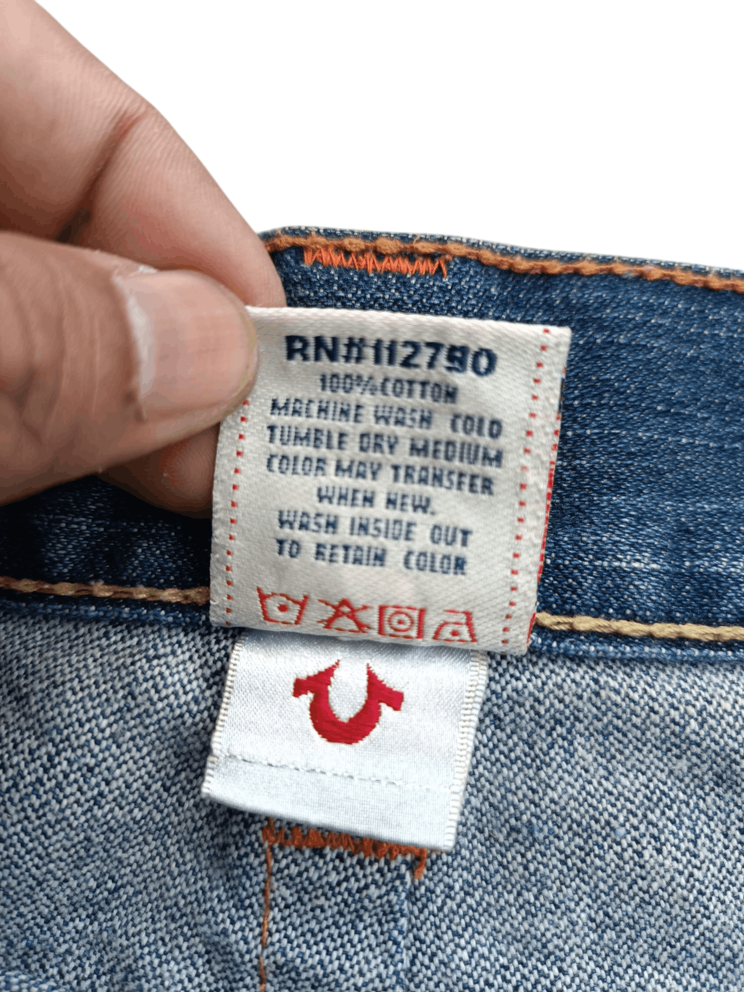 True Religion × Vintage FLARED🔥True Religion Joey Big T Rainbow Distressed Jeans Size US 30 / EU 46 - 17 Thumbnail