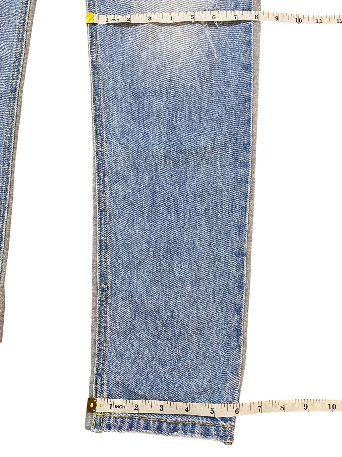 Japanese Brand Vintage Custom Rodeo Crowns Ripped Half Jean Half Pants Size US 30 / EU 46 - 17 Thumbnail