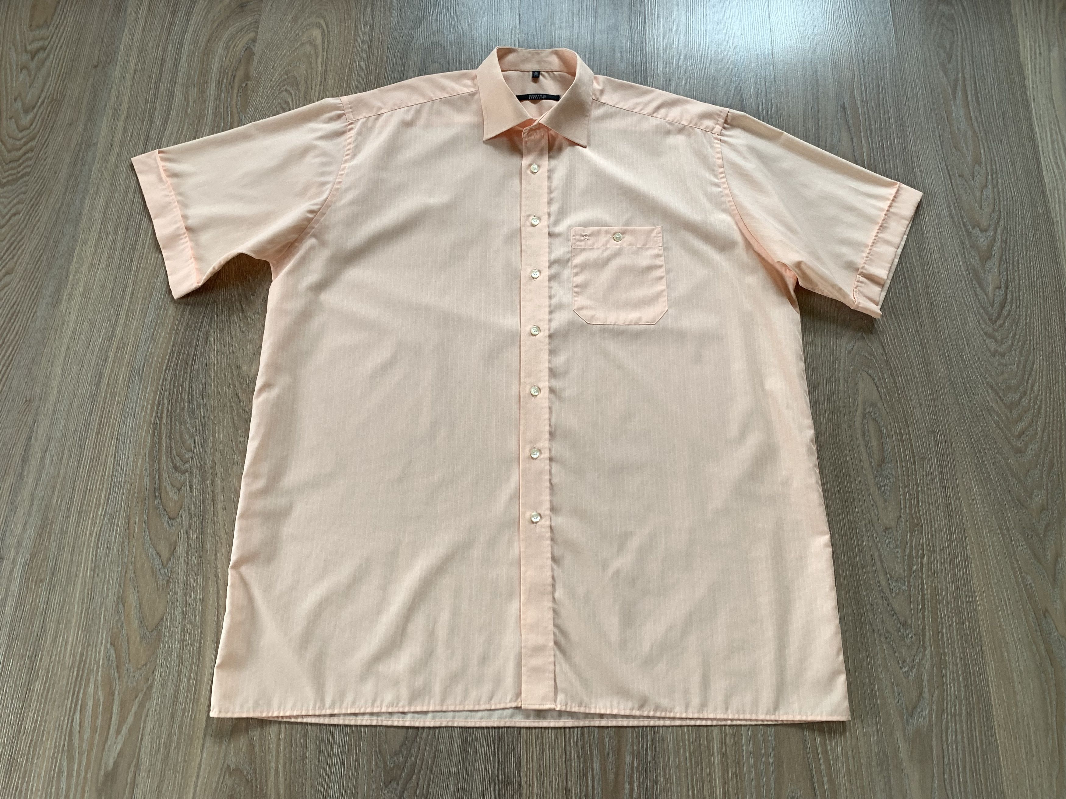 Other Eterna Excellent Mens Peach Short Sleeve Pocket Shirt Size US XL / EU 56 / 4 - 2 Thumbnail