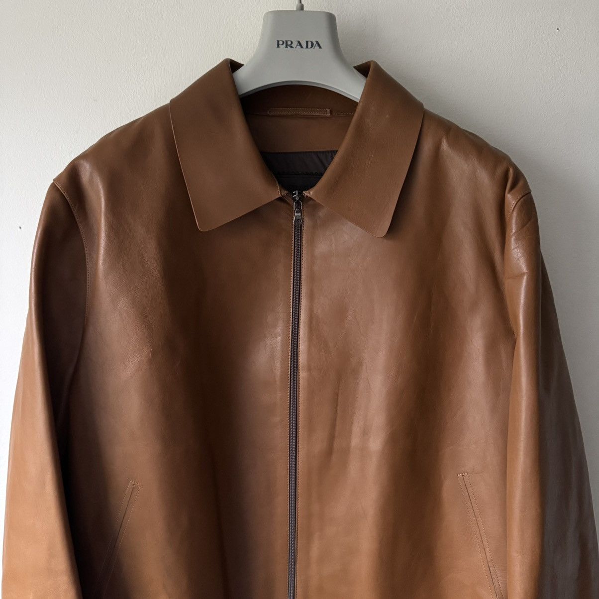 Prada Prada FW2000 Insulated Calf Leather Zip-Up Blouson Jacket Size US L / EU 52-54 / 3 - 2 Thumbnail