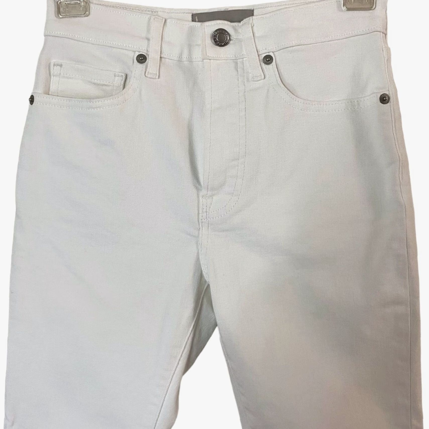Everlane Everlane High-Rise Skinny Ankle Jean Womens 25 White High-Waisted Denim Stretch Size 42" / US 20 - 5 Thumbnail