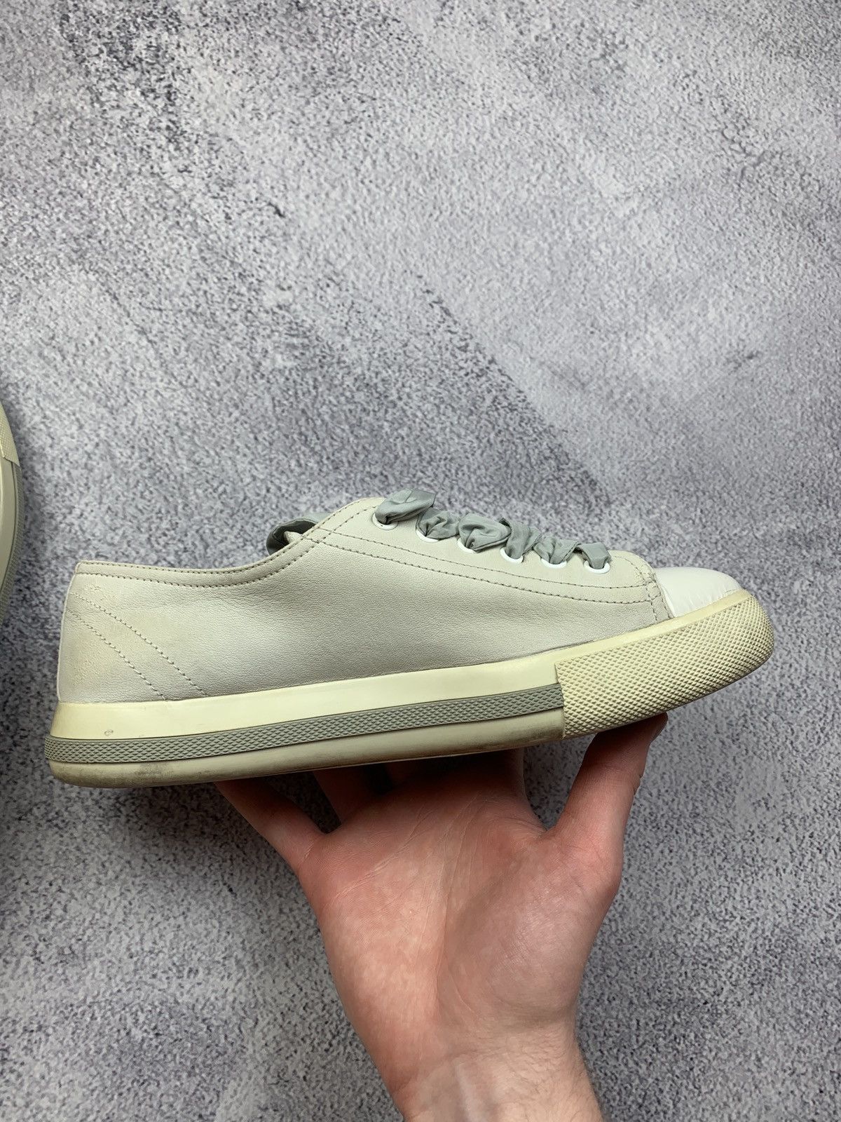 Prada Prada White Leather Sneakers Women Size 37 Size US 6.5 / IT 36.5 - 13 Thumbnail