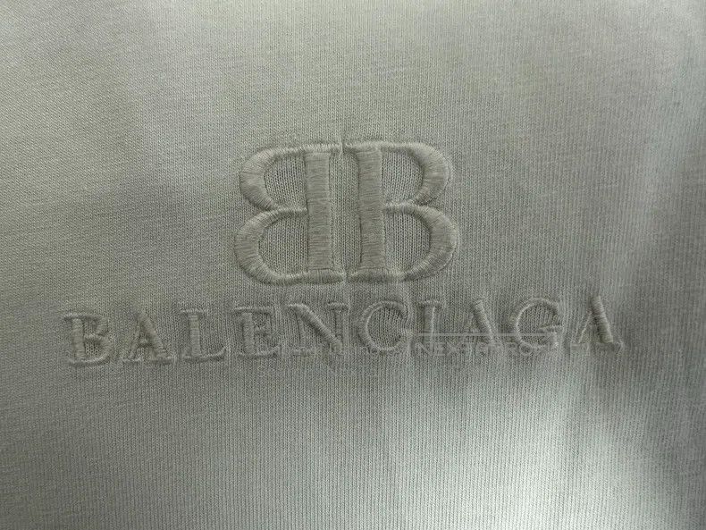 Balenciaga Balenciaga Logo Embroidered Solid Color Round Neck T-Shirt Size US XXS / EU 40 - 3 Thumbnail