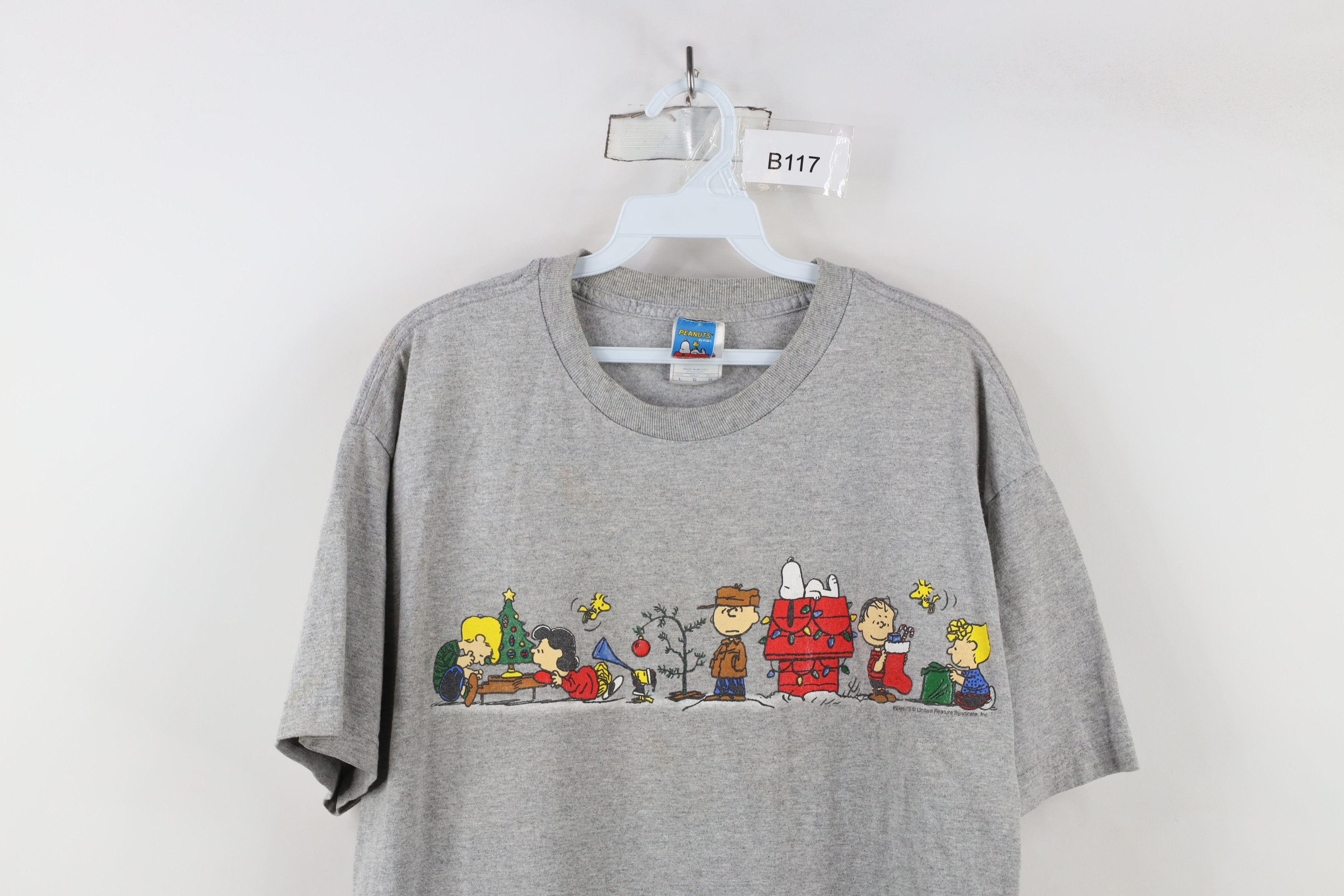 Vintage Vintage Y2K Peanuts Charlie Brown Christmas T-Shirt Gray Size US L / EU 52-54 / 3 - 2 Thumbnail
