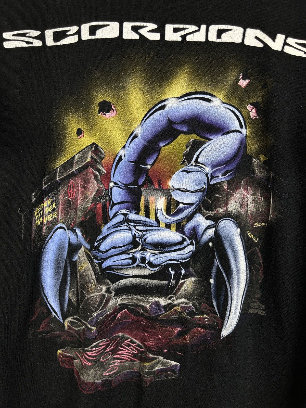 Band Tees 90s Scorpions 1991 Wind Of Change Single Stitch Band T-Shirt Size US L / EU 52-54 / 3 - 2 Thumbnail