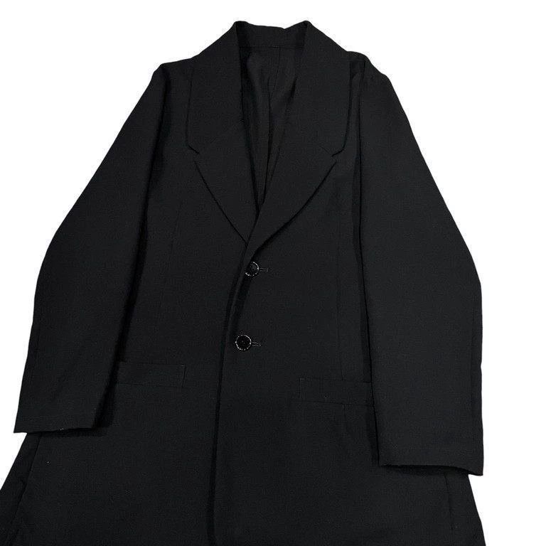 Yohji Yamamoto Yohji Yamamoto Yohji Yamamoto Black Wool Long Jacket with Size US S / EU 44-46 / 1 - 3 Thumbnail