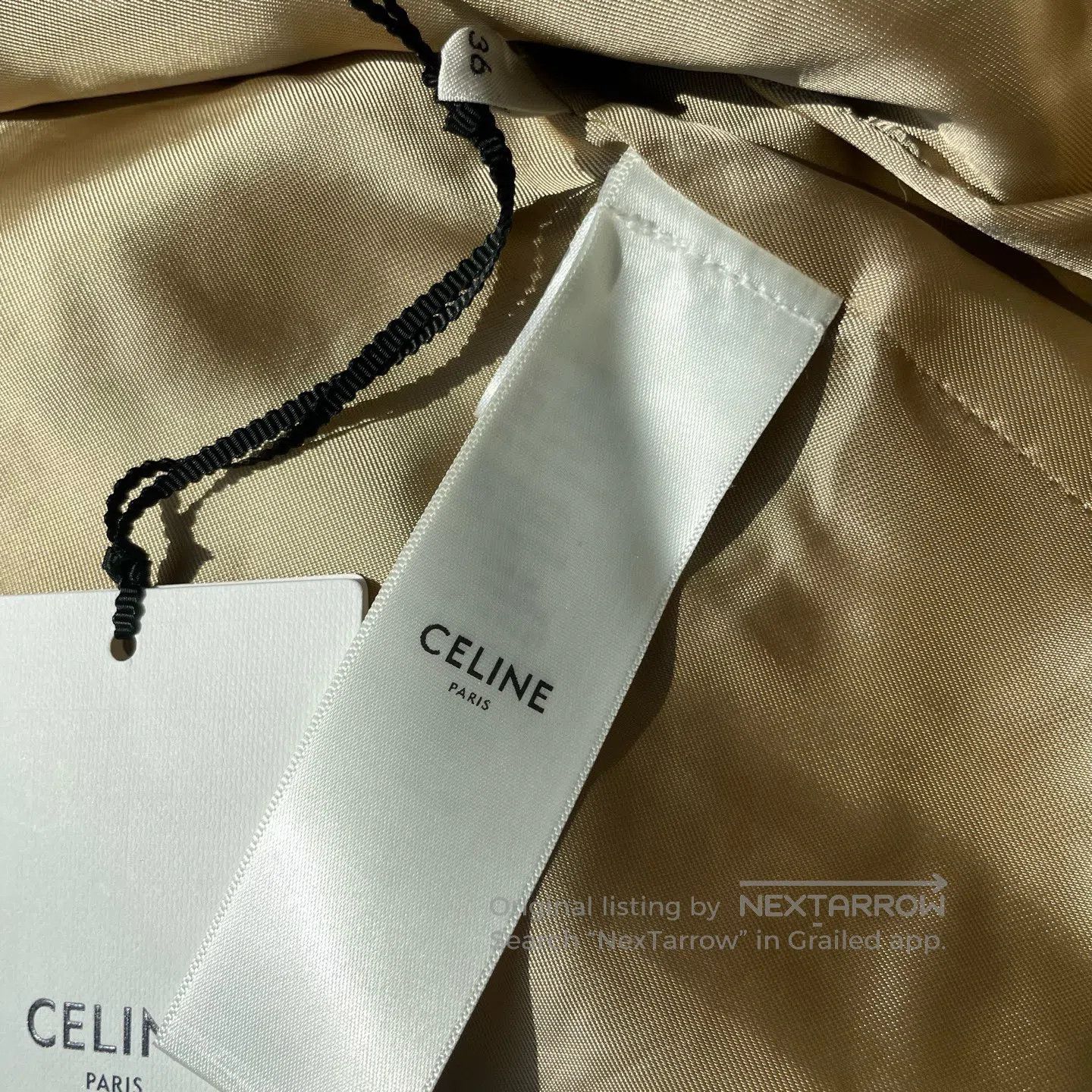 Celine CELINE Camel Colored Tweed Jacket with Gold Buttons| Size XS / US 0-2 / IT 36-38 - 5 Thumbnail