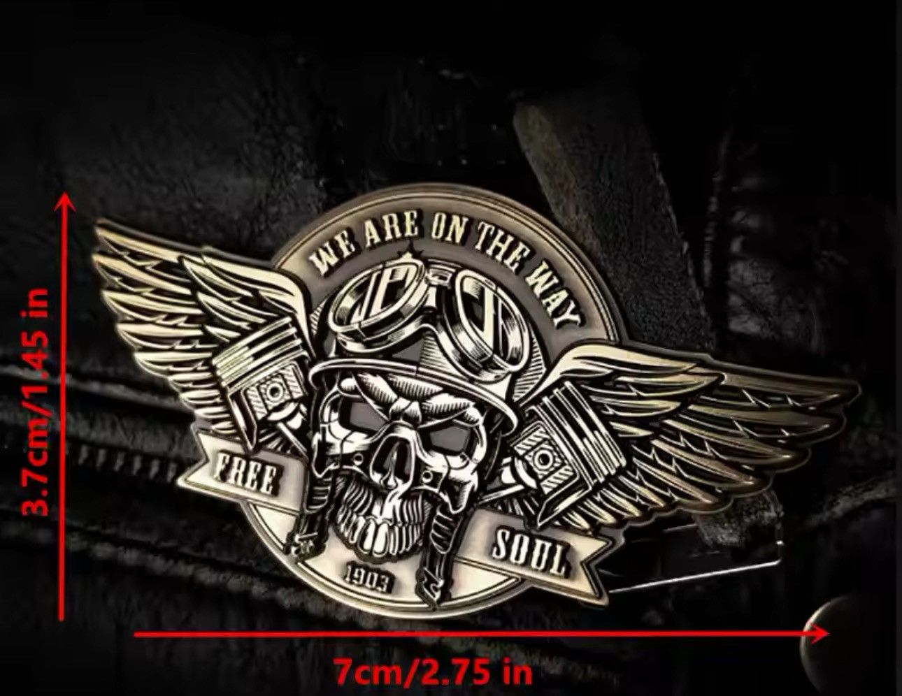 Cowboy Equipment × Vintage Retro Motorcycle Cartoon Metal Brooch Badges Size ONE SIZE - 3 Thumbnail