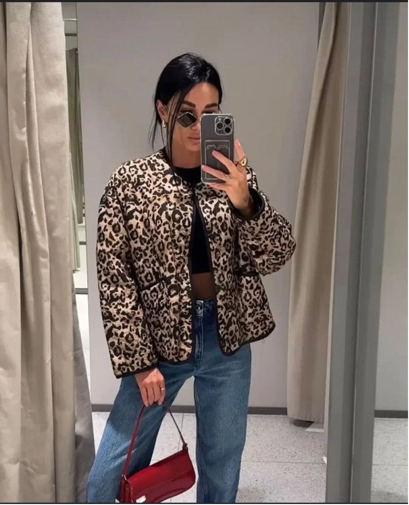 Zara Zara Animal Print Puffer Jacket Size S Size S / US 4 / IT 40 - 2 Thumbnail