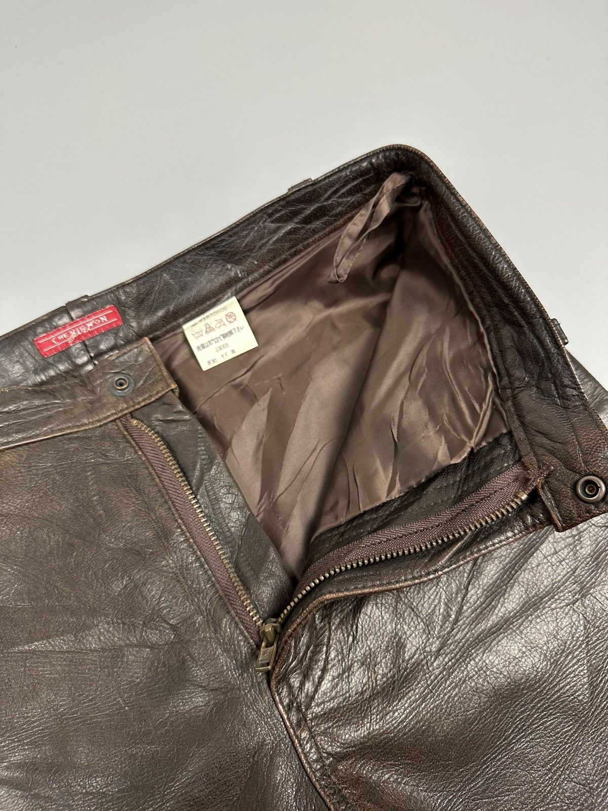 Chevignon × Genuine Leather × Vintage 🔥Very Rare🔥Vintage Chegvinon Flared Leather Pant Size US 28 / EU 44 - 9 Thumbnail