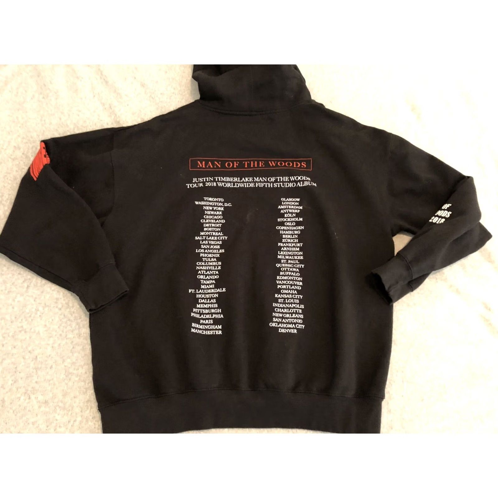 Heron Preston VINTAGE 2018 Justin Timberlake Man Of The Woods Tour Hoodie Sweater Heron Preston XL Black Cotton Blend Pullover Men Boys Mens Womens? Size US XL / EU 56 / 4 - 6 Thumbnail