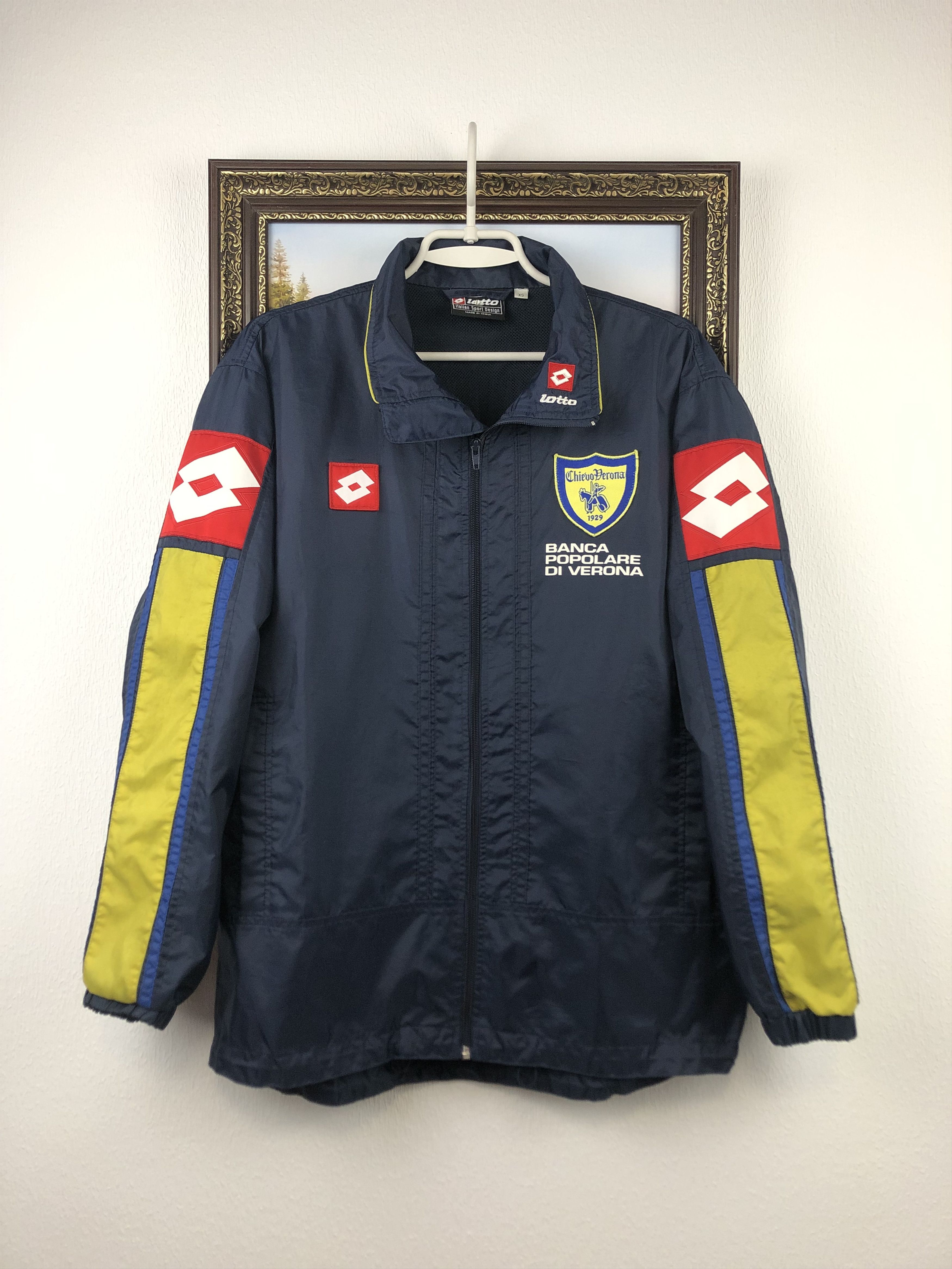 Vintage Vintage Lotto Chievo Verona Jacket Football Soccer Track Top Size US S / EU 44-46 / 1 - 1 Thumbnail