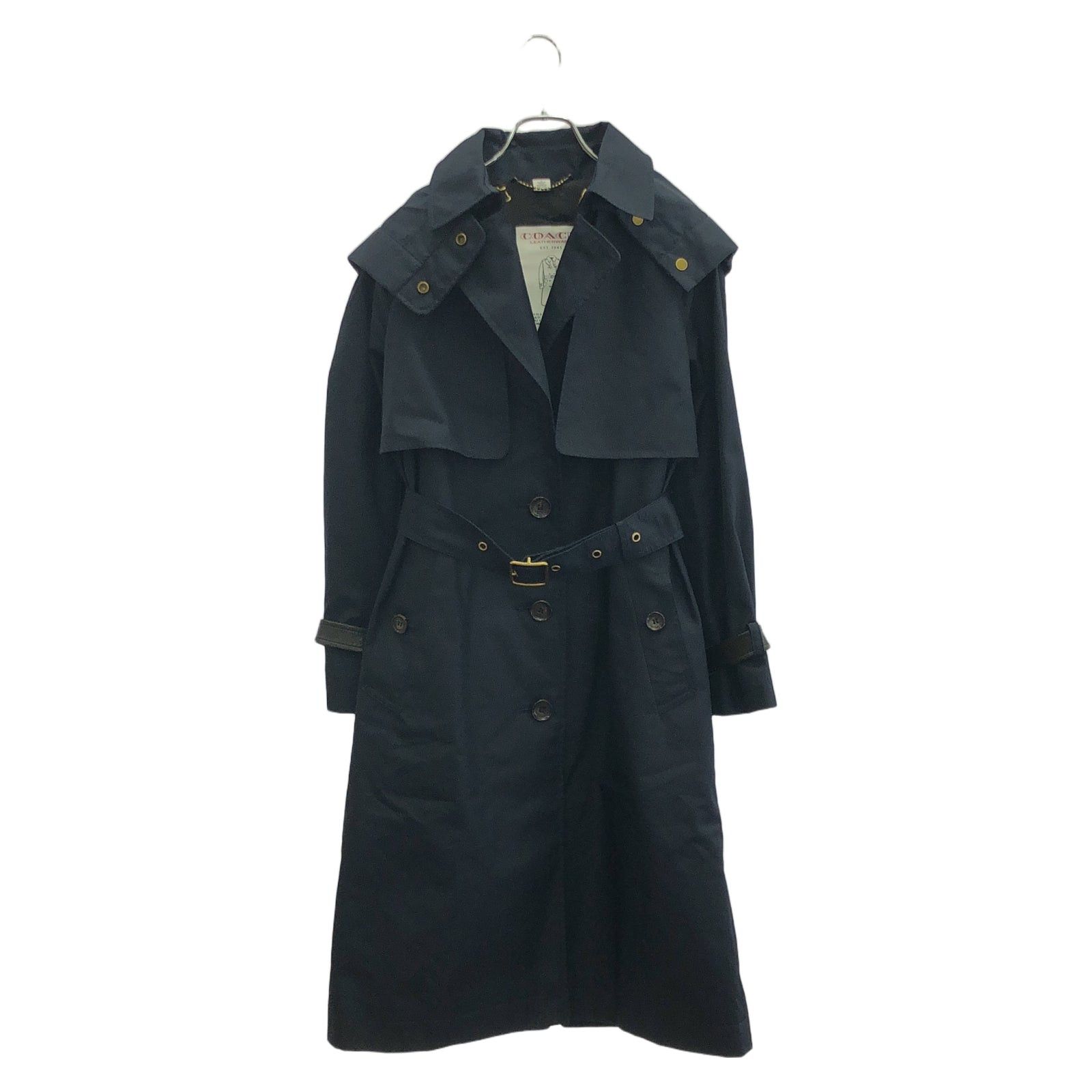 Coach Coach Trench Coat Cotton Navy Size ONE SIZE - 1 Thumbnail