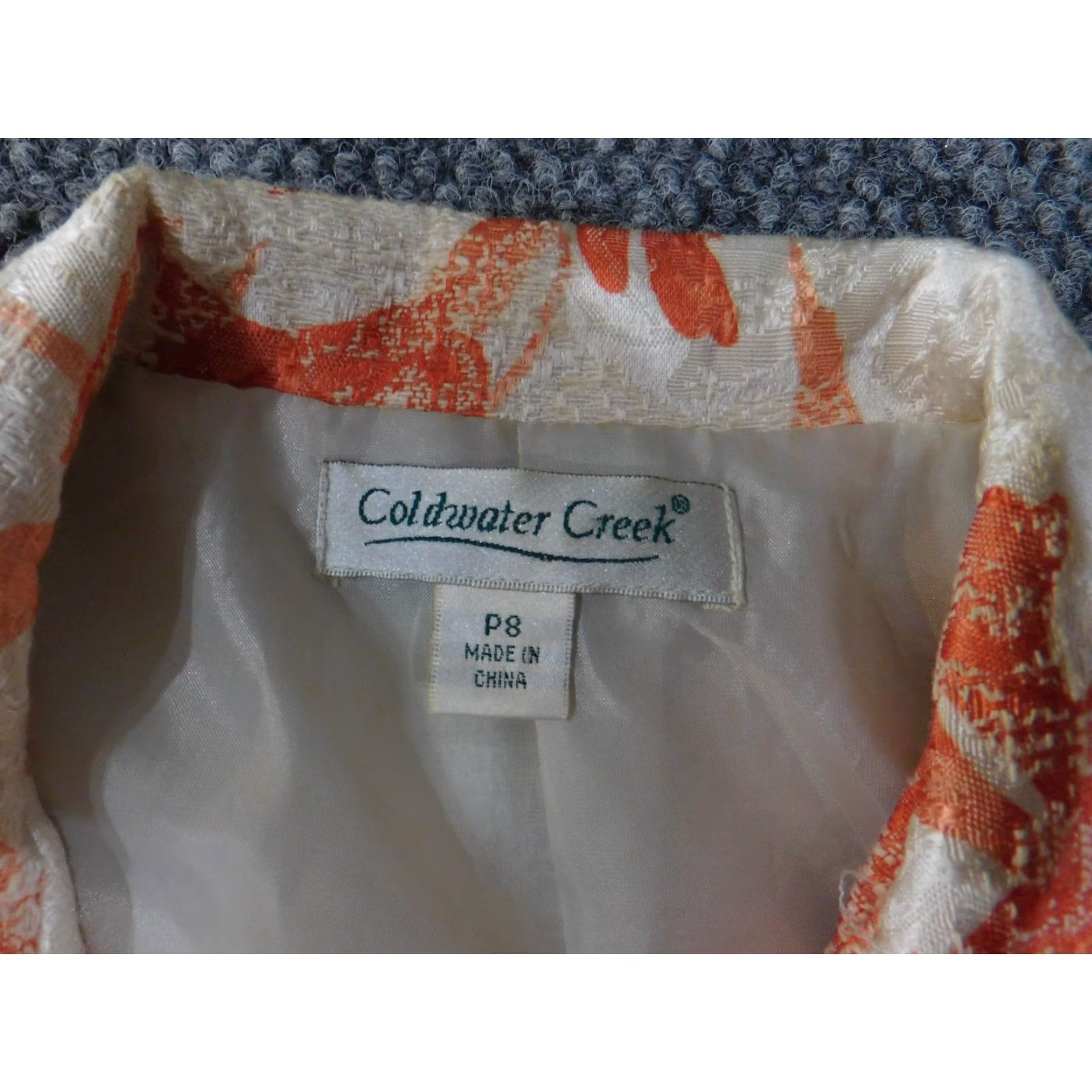 Coldwater Creek Coldwater Creek Blazer Womens Petite 8 White Floral Cotton Blend Button Zipper Tweed Jacket Womens, Blazer, Petite, White, Floral, 8P, Coldwater Creek Size M / US 6-8 / IT 42-44 - 5 Thumbnail