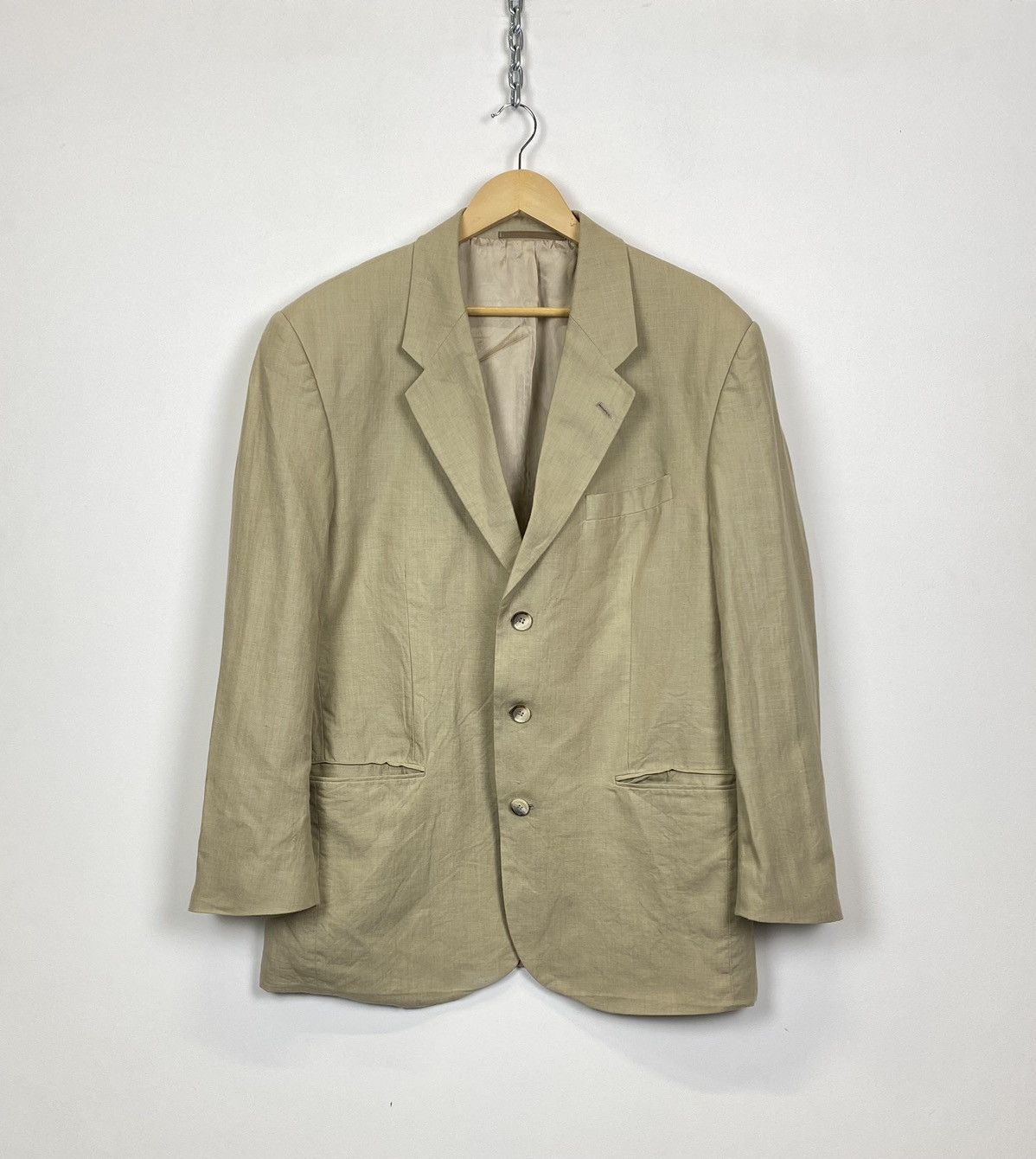 Burberry Vintage Thomas Burberry Viscose Three-Button Blazer Jacket Size 44R - 1 Thumbnail