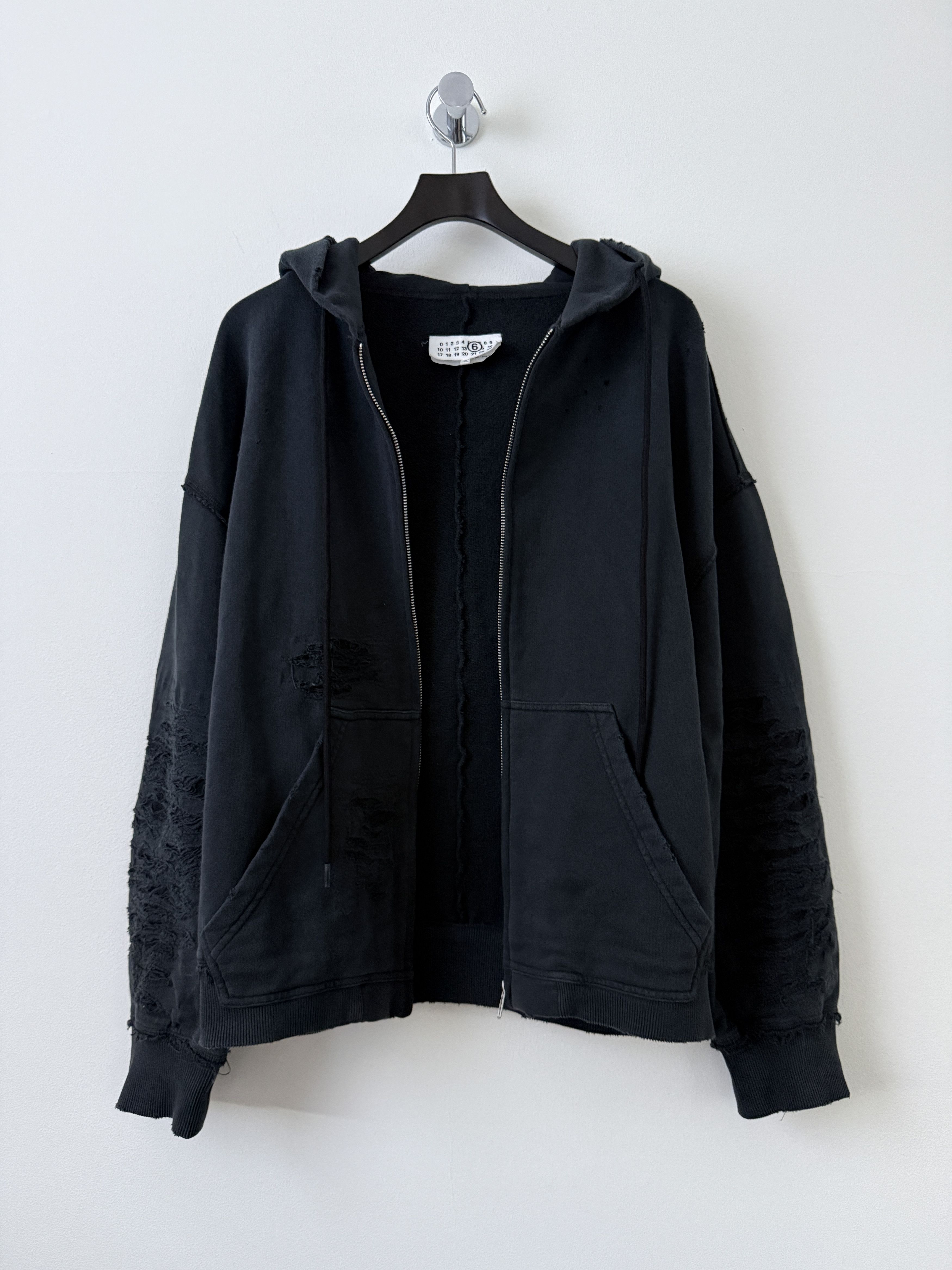 Maison Margiela MM6 Distressed Hoodie Size US XS / EU 42 / 0 - 2 Thumbnail