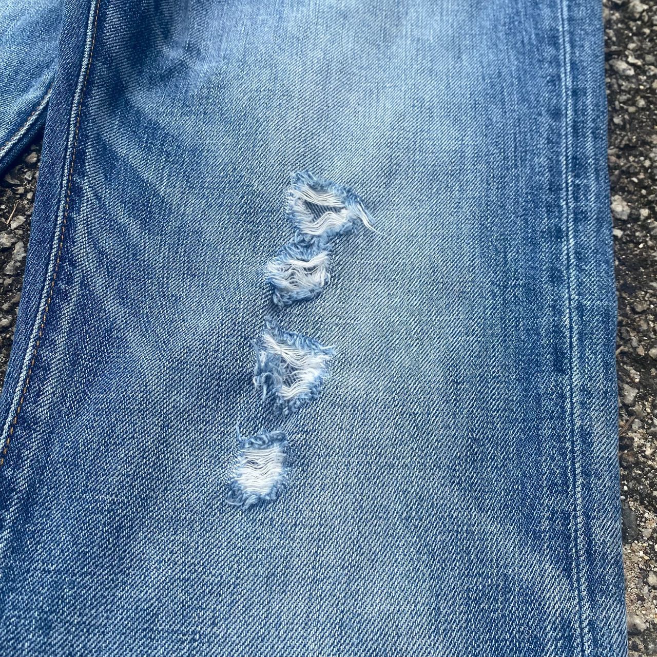 If Six Was Nine Vintage Gap 1969 Slim Distressed Denim Size US 33 - 11 Thumbnail