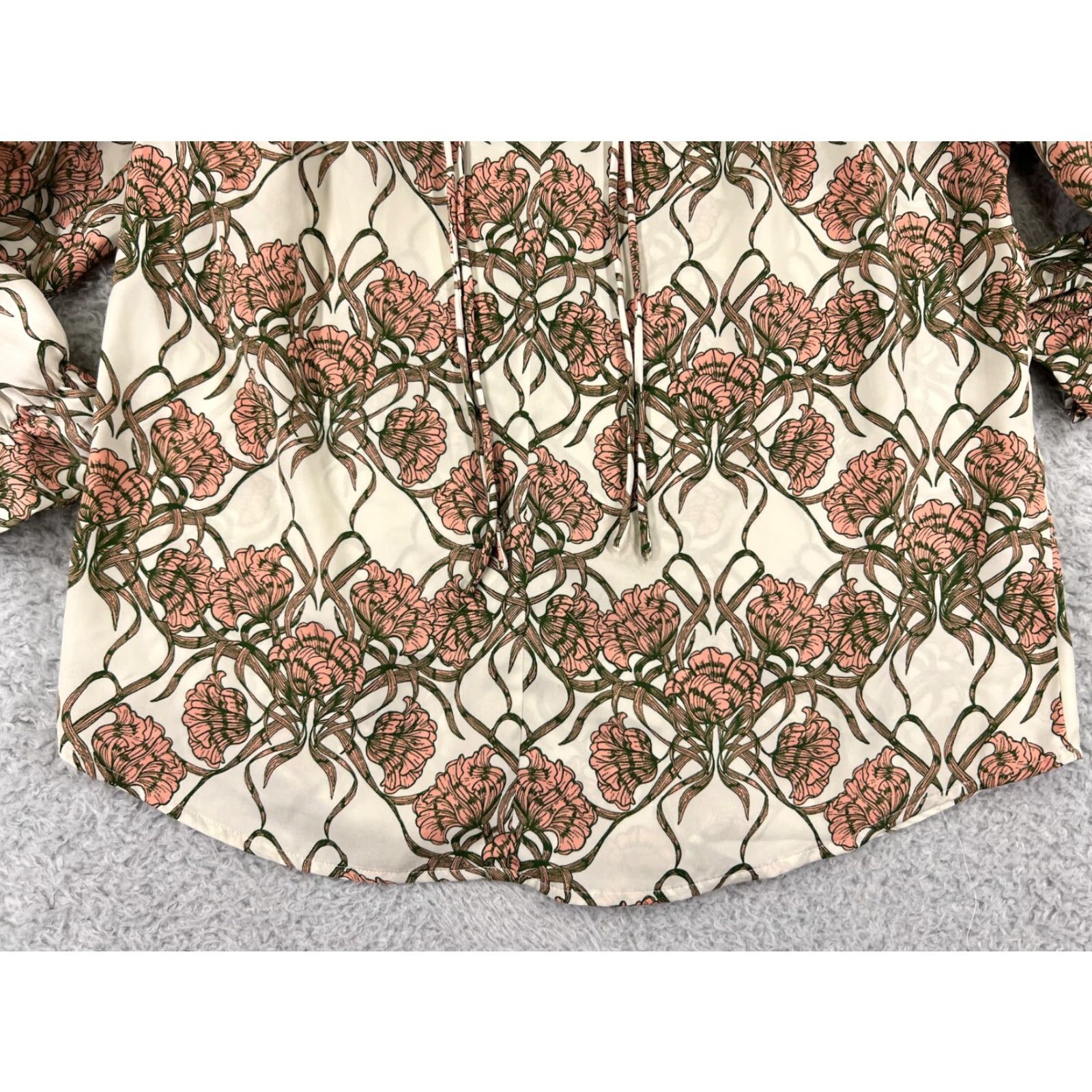 Banana Republic Banana Republic Shirt Womens Extra Small Blouse 3/4 Sleeve Beige Floral Petite Size XS / US 0-2 / IT 36-38 - 6 Thumbnail