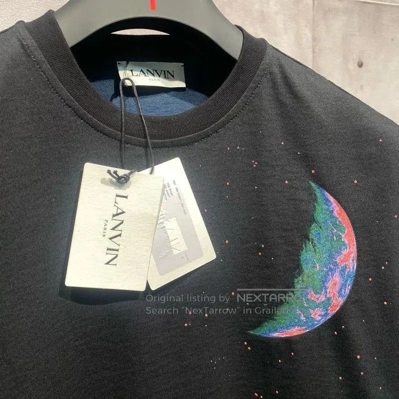 Lanvin Lanvin Men's Black Graphic T-Shirt . Size US S / EU 44-46 / 1 - 2 Thumbnail