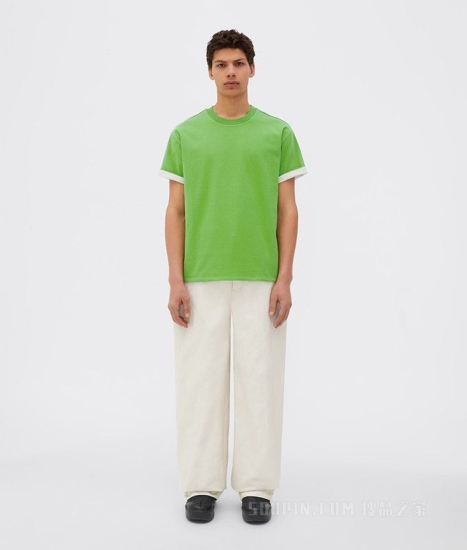 Bottega Veneta o1w1db11025 Short Sleeve T-Shirt in Green Size US M / EU 48-50 / 2 - 1 Preview