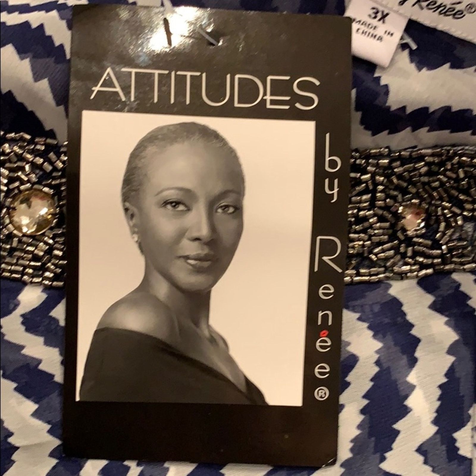 Attitudes by Renee New Attitudes by Renee 3X Sheer Flowy Polyester Top Blouse Size 3XL / US 20-22 - 5 Thumbnail