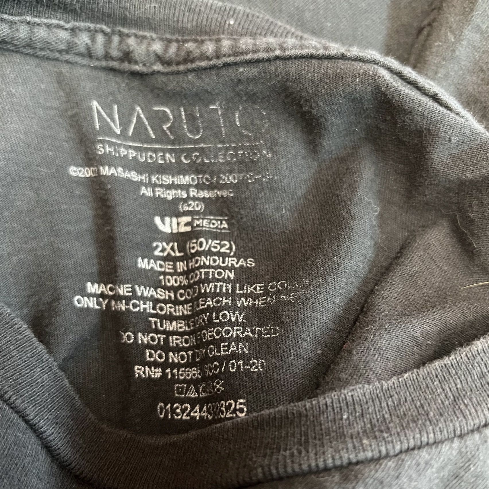 Vintage Viz Media Naruto Shippuden Collection Uzumaki Mens Black T Shirt 2XL Short Sleeve Graphic Crew Neck 100% Cotton Size US XXL / EU 58 / 5 - 4 Thumbnail