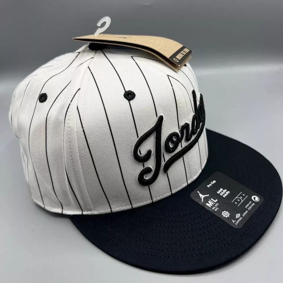 Jordan Brand Air Jordan Hat Men M-L Baron 45 Pinstripes Jumpman Snap Back Size ONE SIZE - 3 Thumbnail
