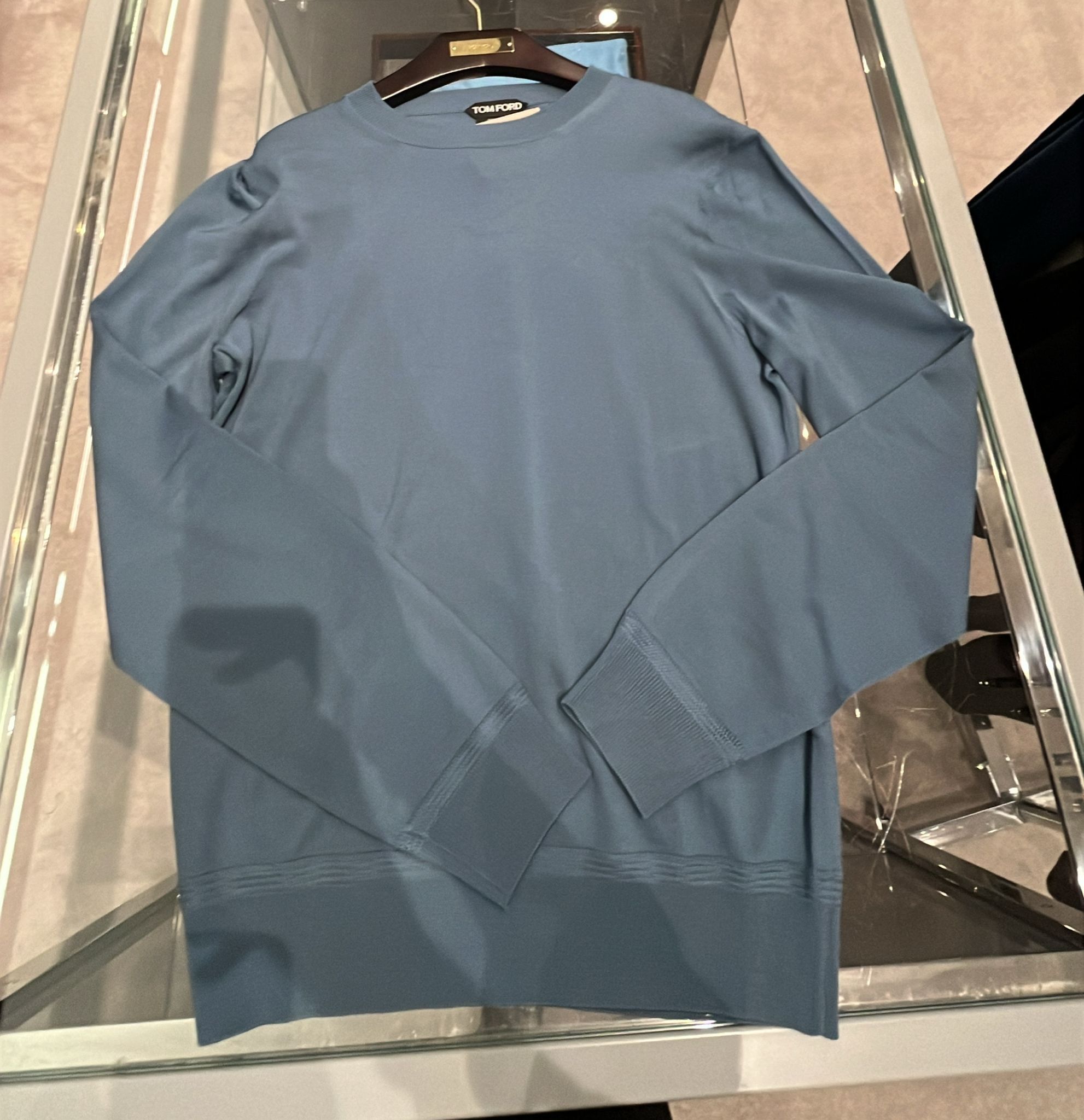 Tom Ford o1loc1c0525 KCL006 Crewneck Sweater in Steel Blue Size US M / EU 48-50 / 2 - 1 Thumbnail