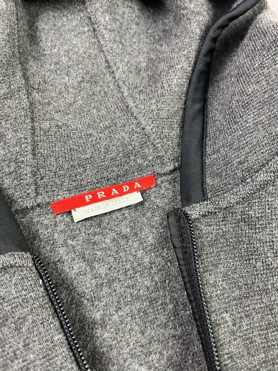 Prada Vintage🔥Prada Ribbed Wool Knit Full Zip Hoodie Size US S / EU 44-46 / 1 - 6 Thumbnail