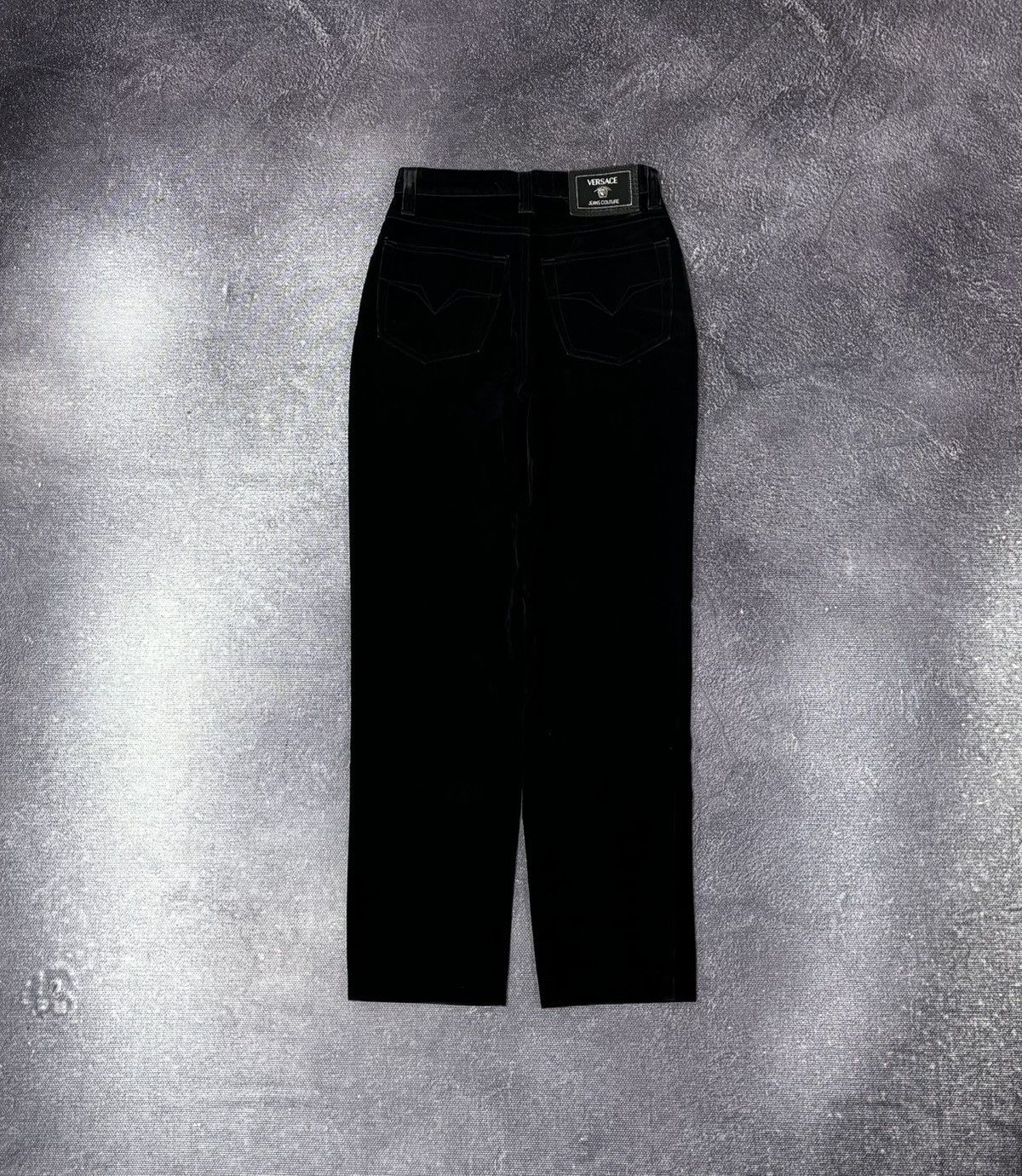 Versace Jeans Couture Vintage Versace Jeans Couture Women’s Medusa Velour Pants Size 26" / US 2 / IT 38 - 2 Thumbnail