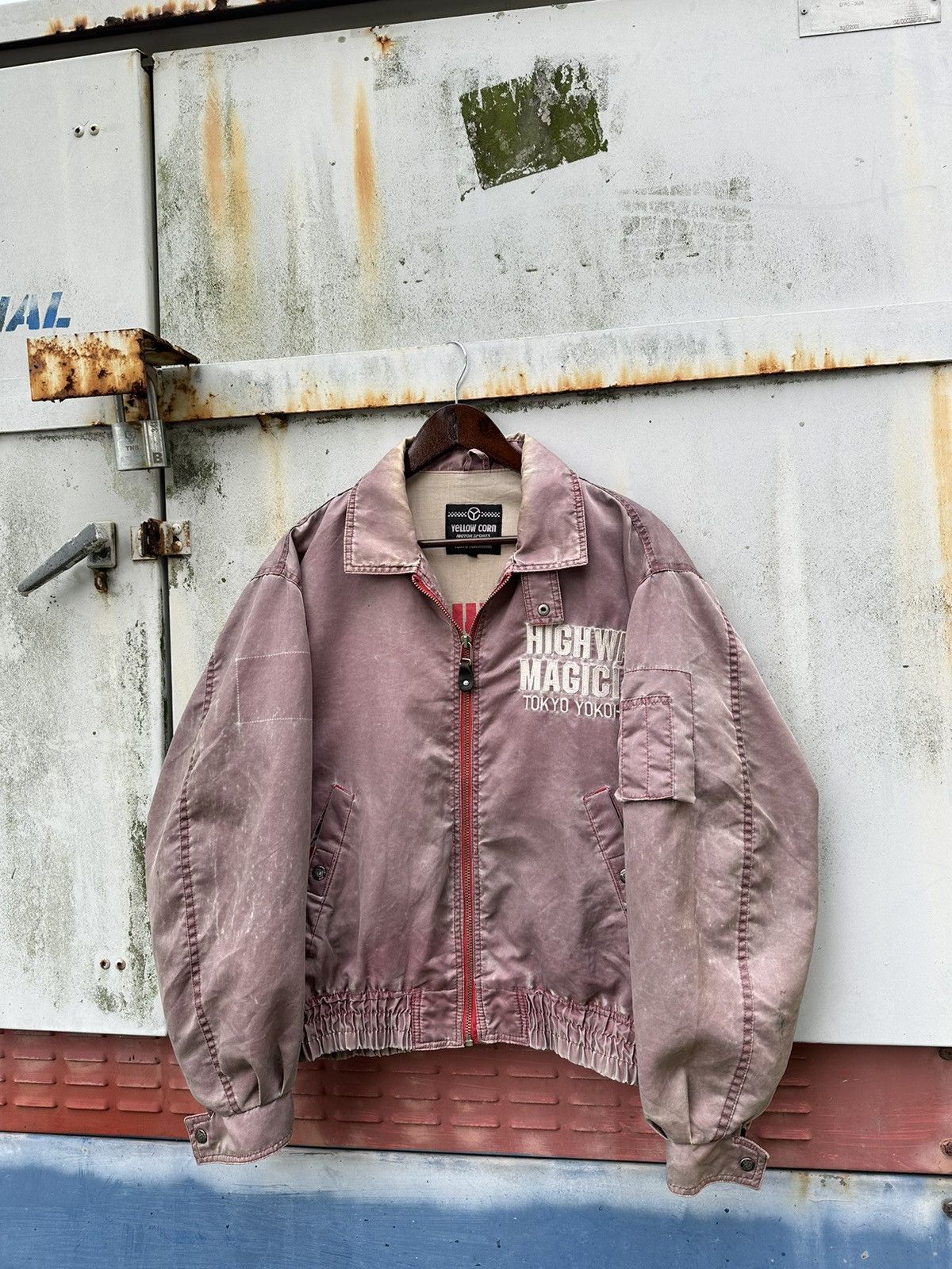 Vintage 👹Vintage Faded Yellow Corn SLEDGE HAMMER Bomber Jacket Size US M / EU 48-50 / 2 - 1 Thumbnail