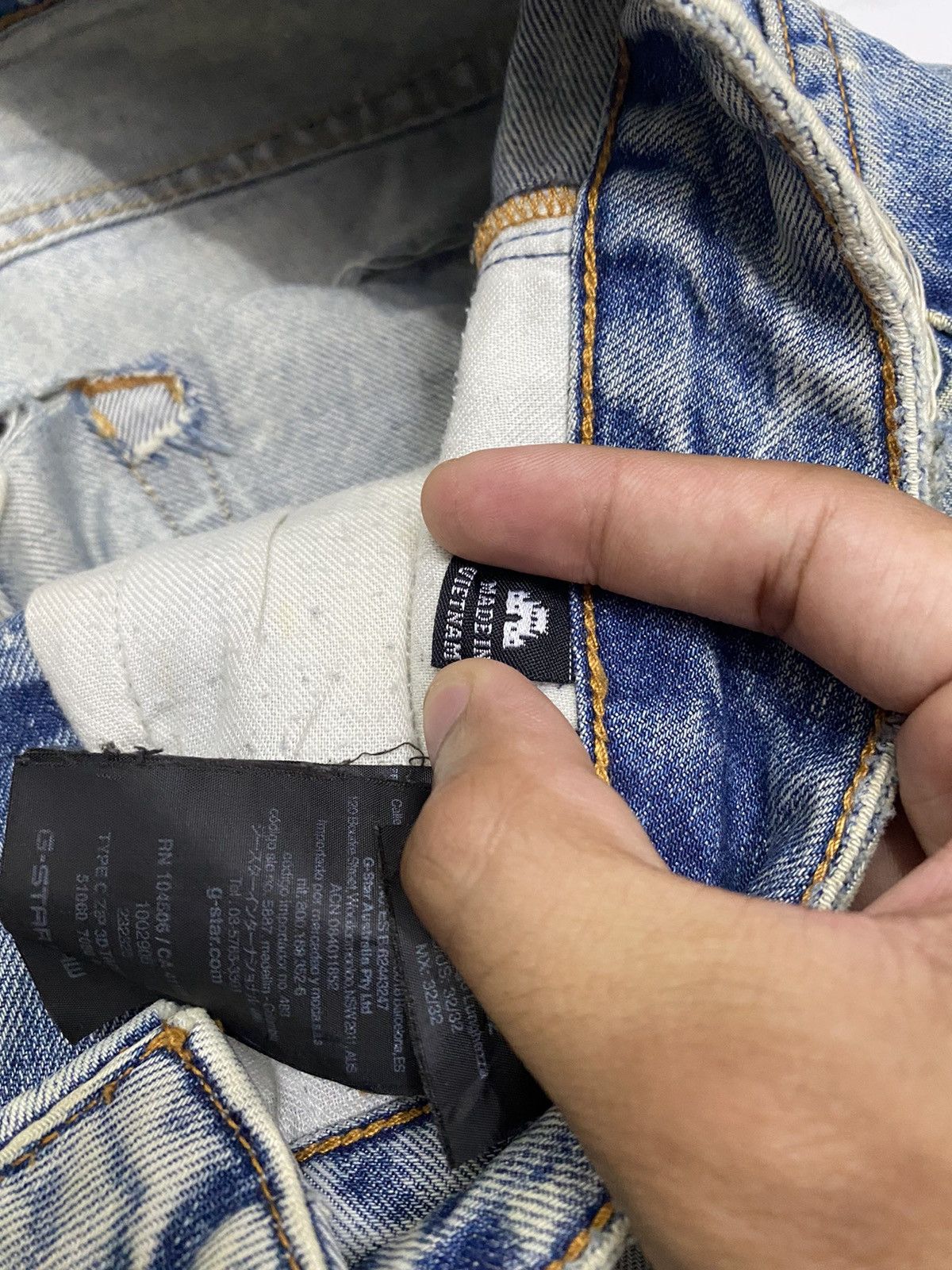 G-Star 🔥G STAR RAW BANANA CURVED TYPE C ZIP THRASHED DISTRESSED Size US 36 / EU 52 - 9 Thumbnail
