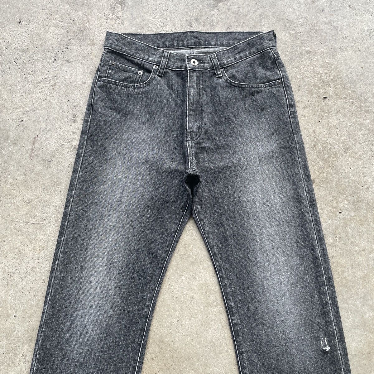 Japanese Brand Vintage Japanese Black Faded Jeans Pants Denim w30x28.5 Size US 34 / EU 50 - 3 Thumbnail