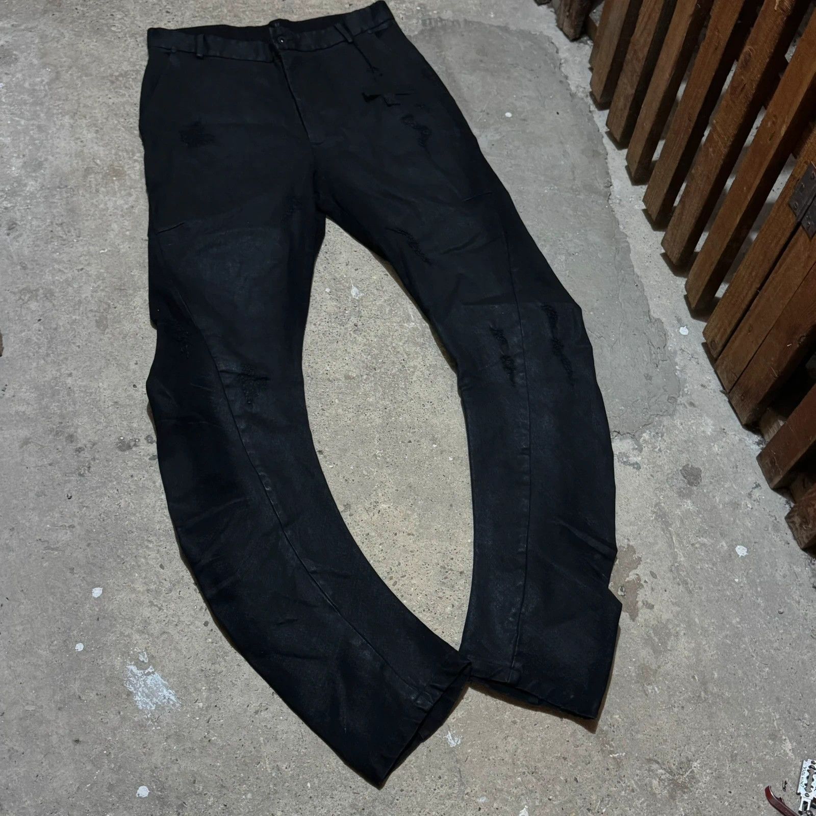 MD75 Md75 waxed j-cut pants Size US 33 - 3 Thumbnail