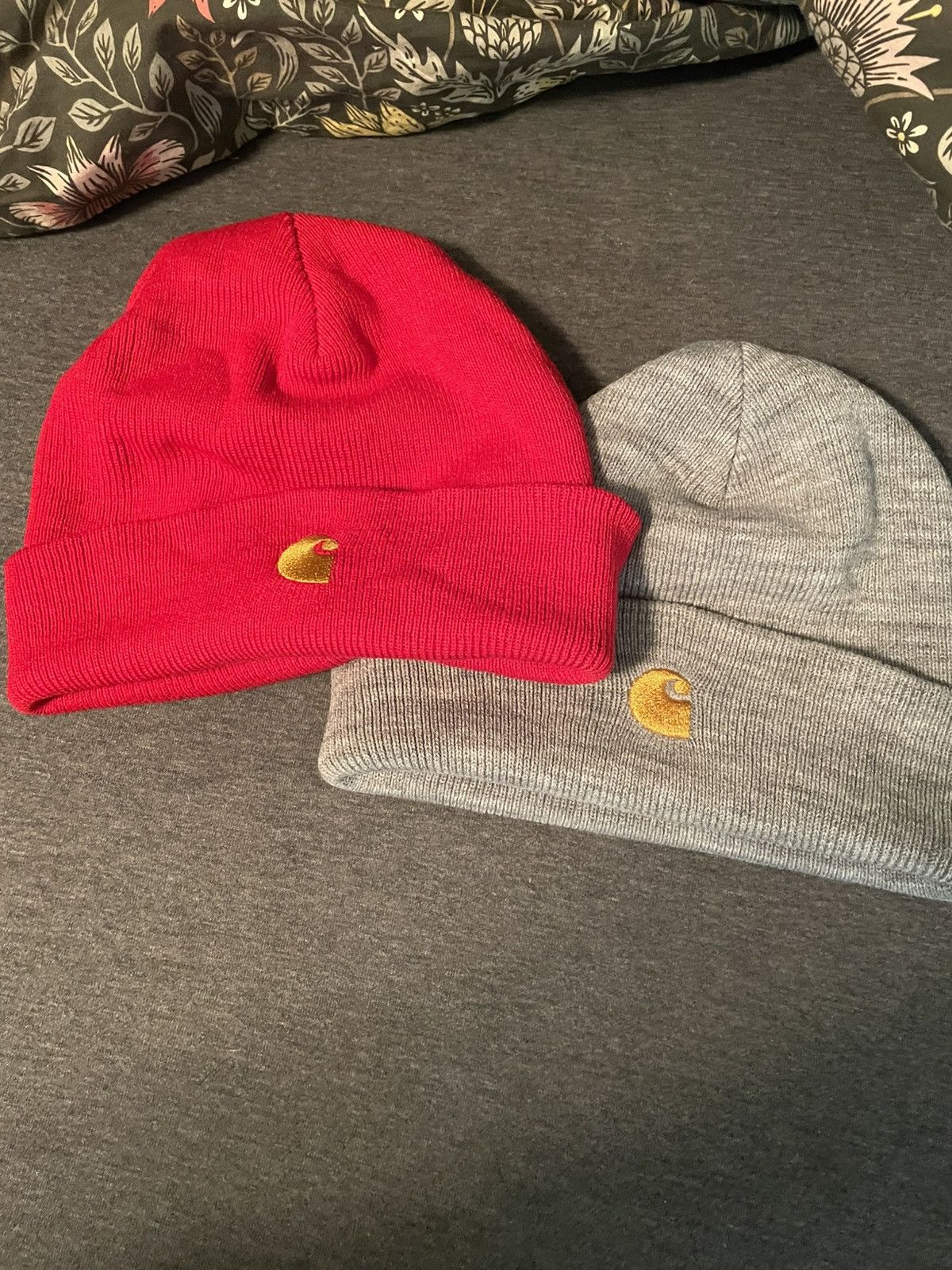 Carhartt Wip 3 chase beanies Size ONE SIZE - 1 Thumbnail