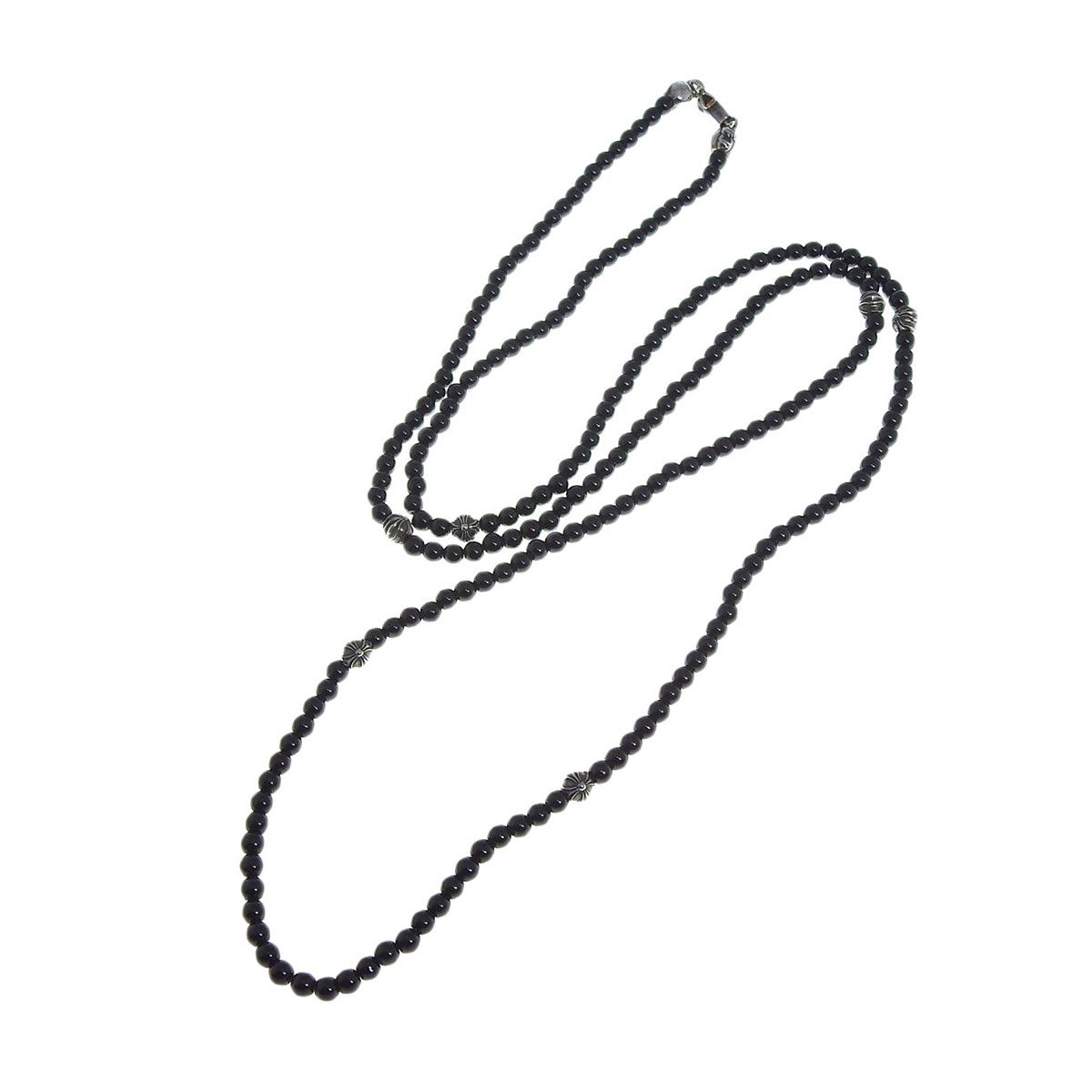 image of Chrome Hearts Beaded Necklace in Black, Men's