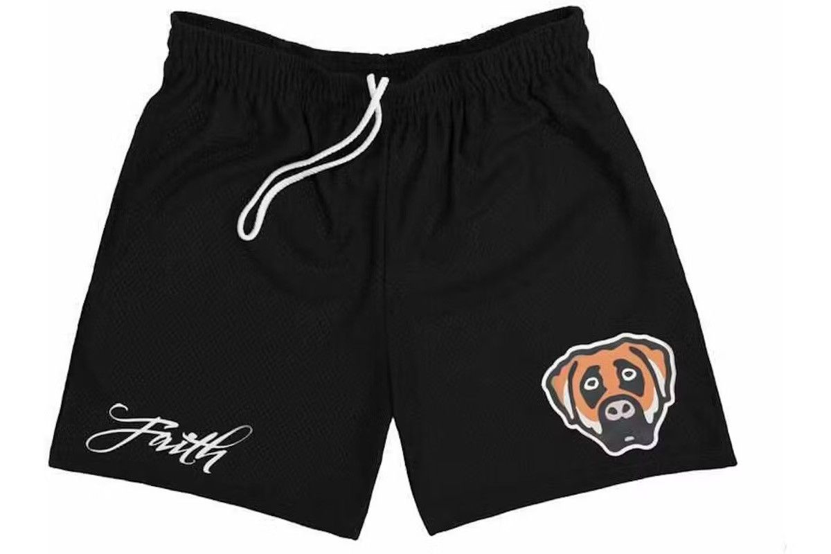 image of Bravest Studios Pop Smoke Faith Shorts Black Size Large, Men's