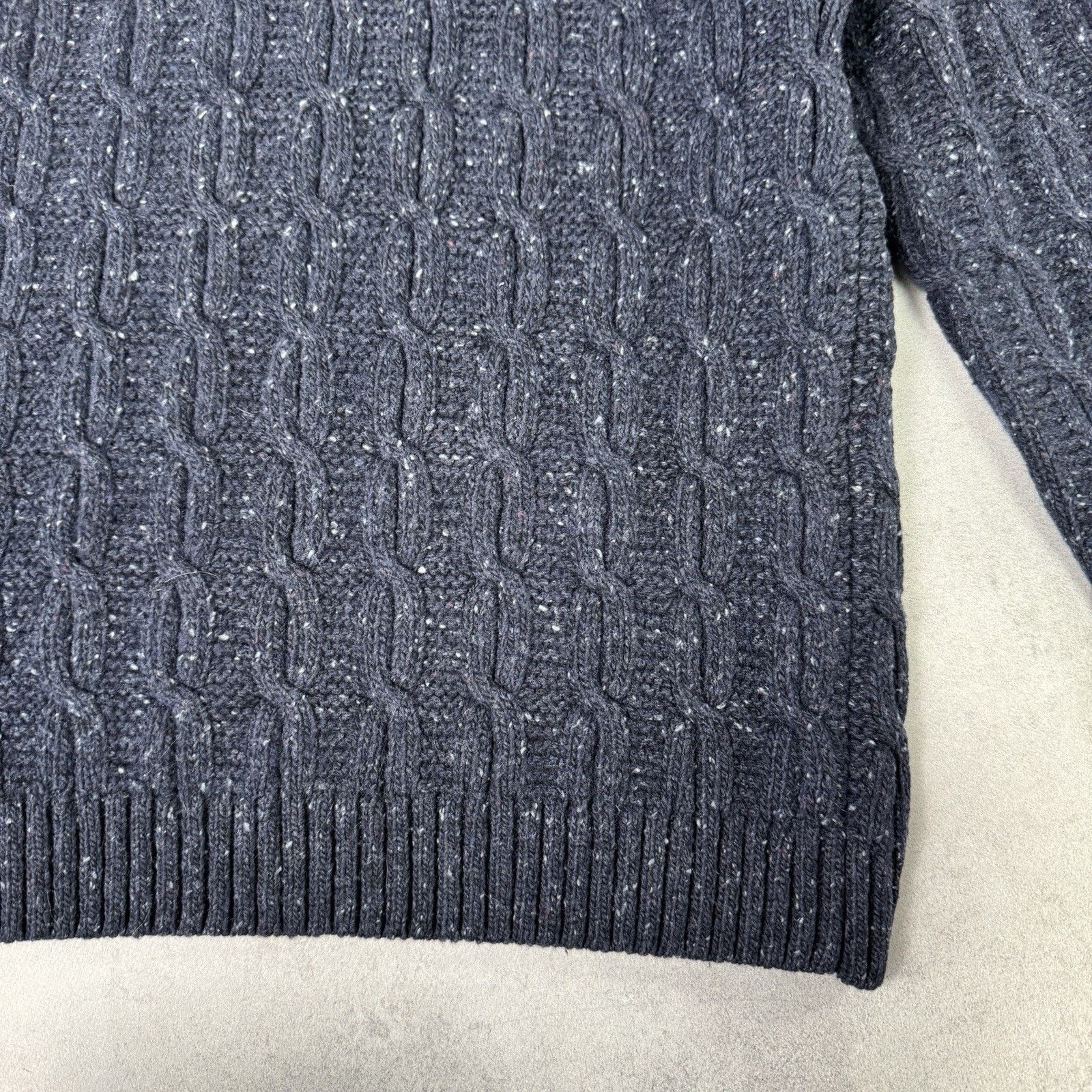 Barbour Barbour Beacon Brand Cable Knit Men Wool Sweater Size L Blue Size US L / EU 52-54 / 3 - 22 Thumbnail