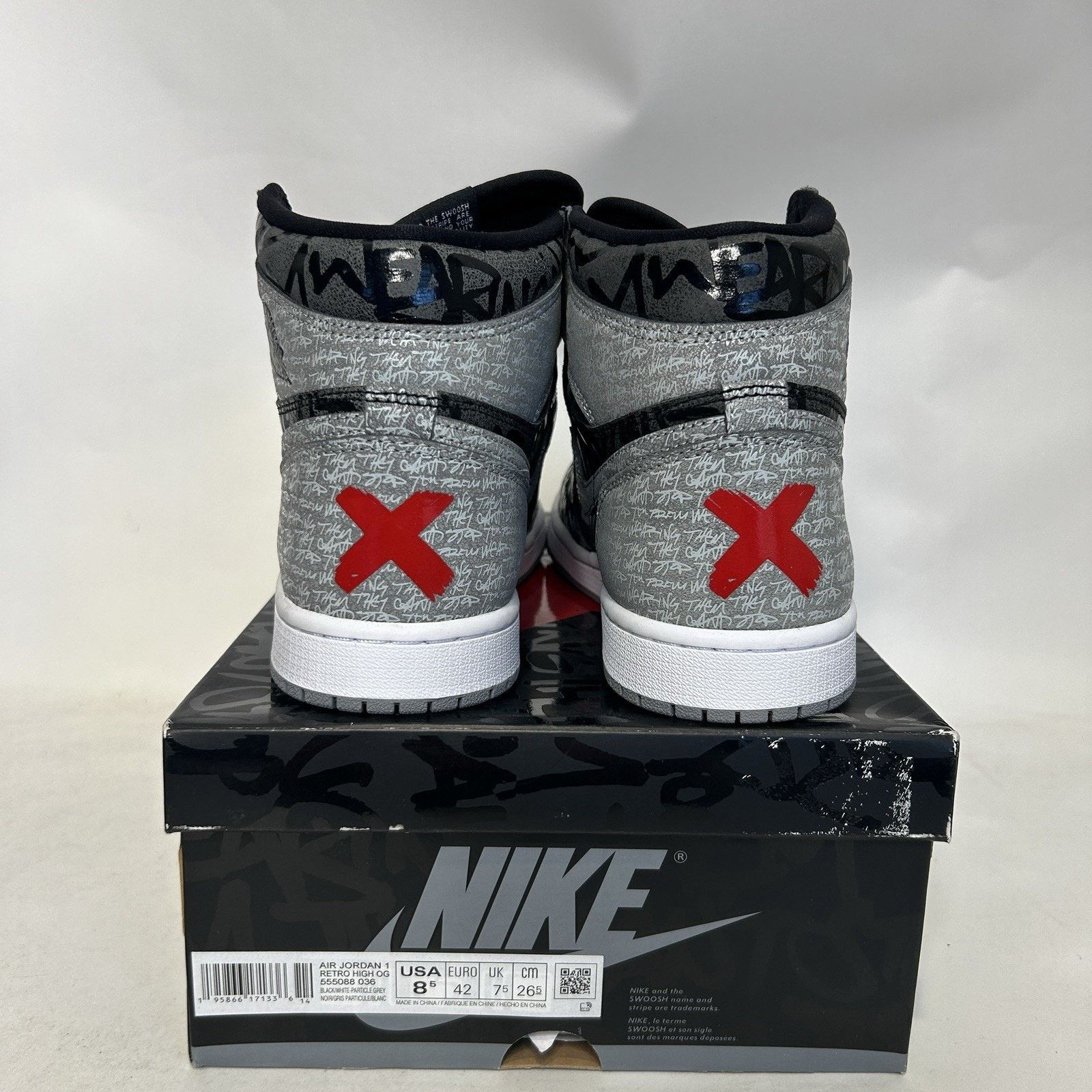 Jordan Brand Nike Air Jordan 1 OG High “Rebellionaire/Grey Black” Size US 8.5 / EU 41-42 - 4 Thumbnail