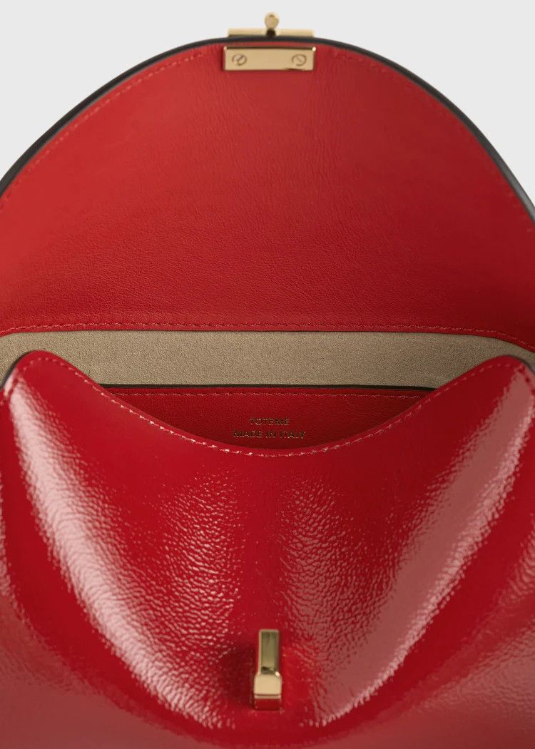 Toteme os11x0726 Size: OS / Mini T-Lock Naplack Clutch in Red Size ONE SIZE - 6 Thumbnail