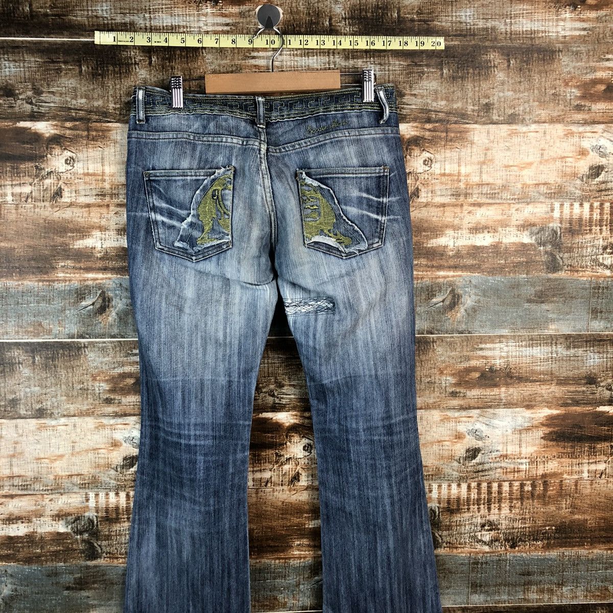 Japanese Brand Lady Blue Jeans blue Distressed Denim Pants #A2442 Size 29" - 15 Thumbnail