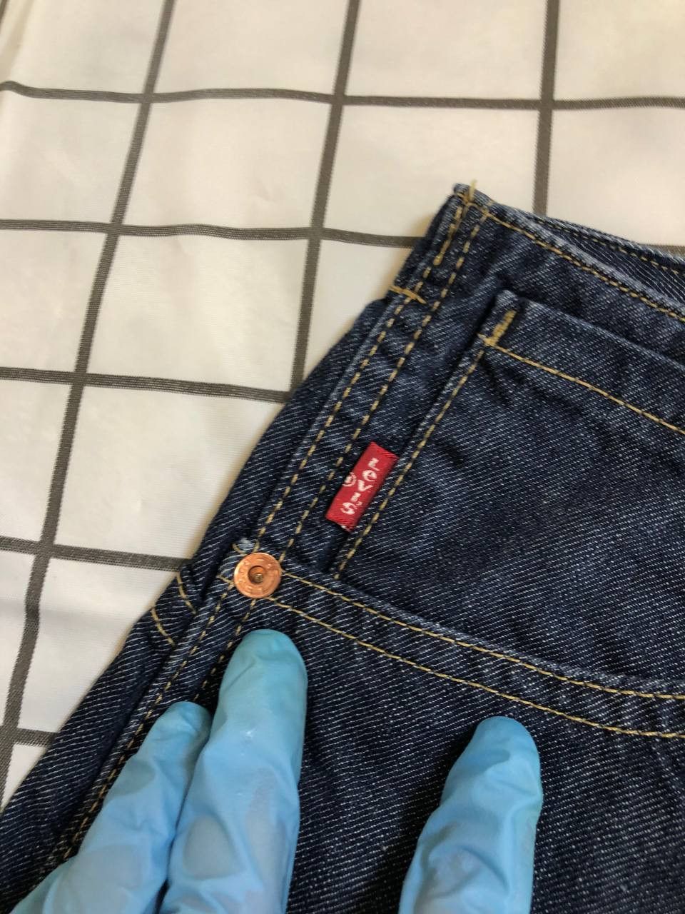 Levi's Levi's 514 Slim Straight Fit Dark Wash Denim Selvedge Jeans Size US 30 / EU 46 - 6 Thumbnail