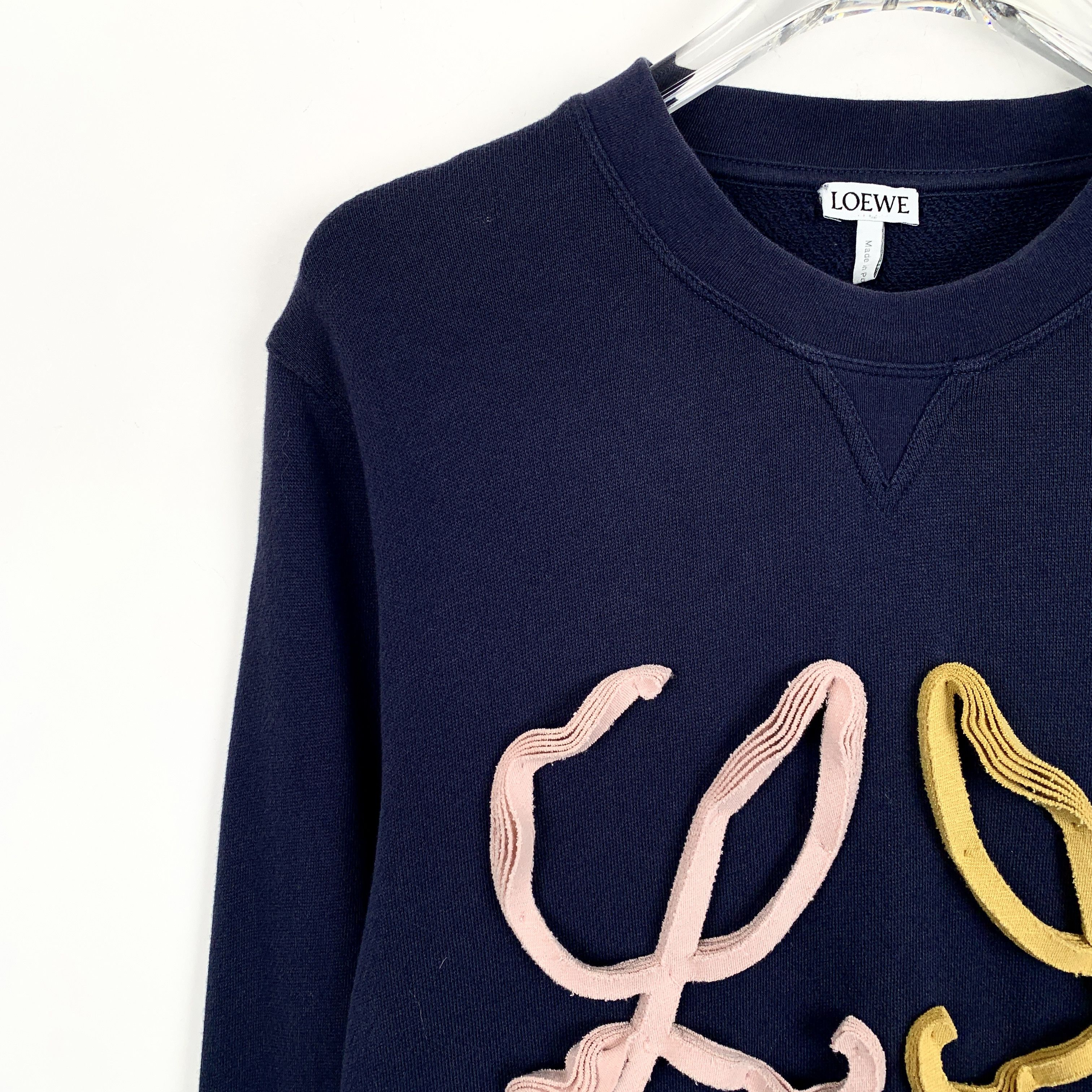 Loewe Loewe Logo Stripe Cotton Sweatshirt Navy (Size S) Size US S / EU 44-46 / 1 - 6 Thumbnail