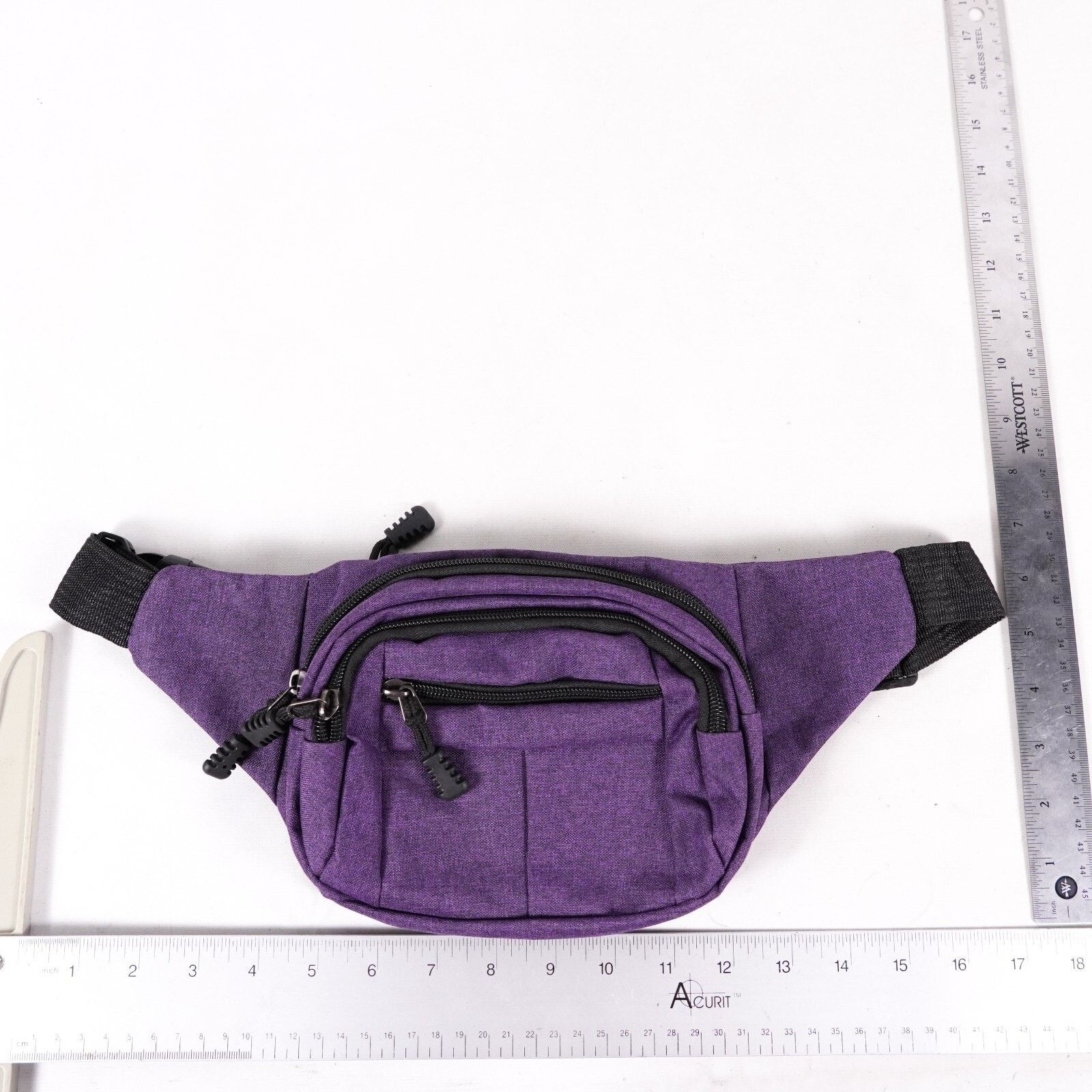 Other Purple Canvas Fanny Pack Waist Hip Bag Utility Belt Storage Size ONE SIZE - 6 Thumbnail