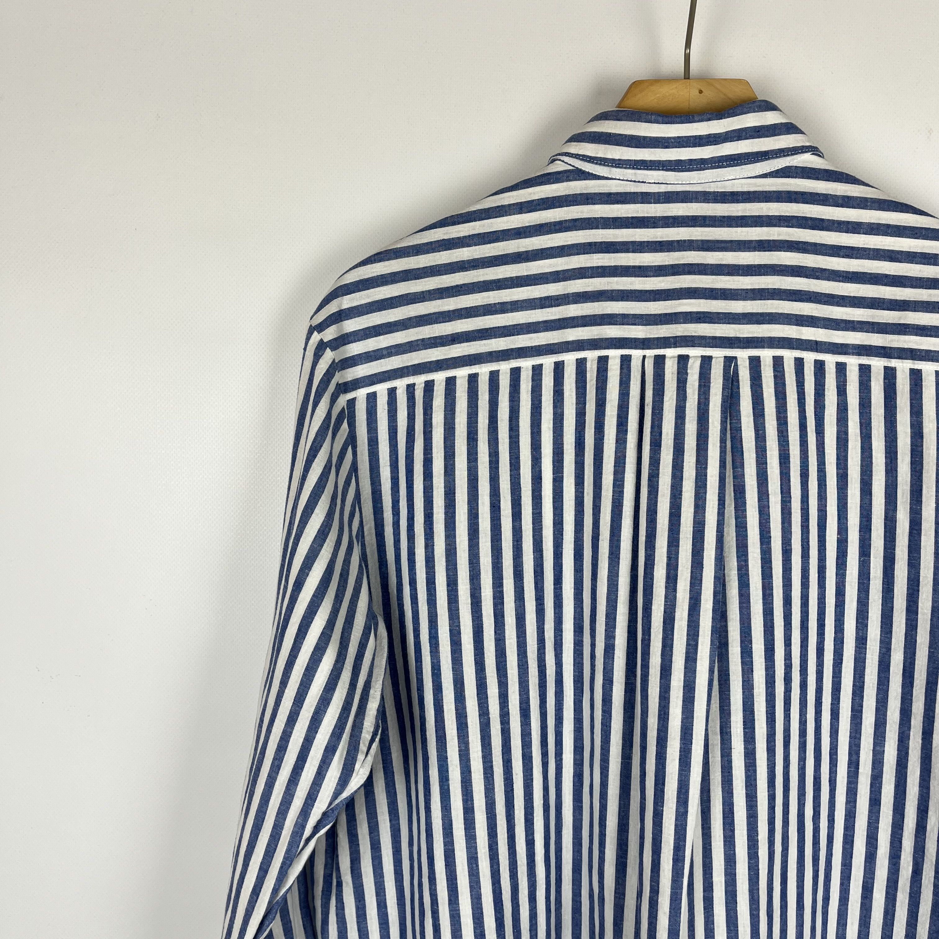 Sezane Ladies Sezane Button Up Stripped Blue Max Shirt Size XXS / US 00 / IT 34 - 19 Thumbnail
