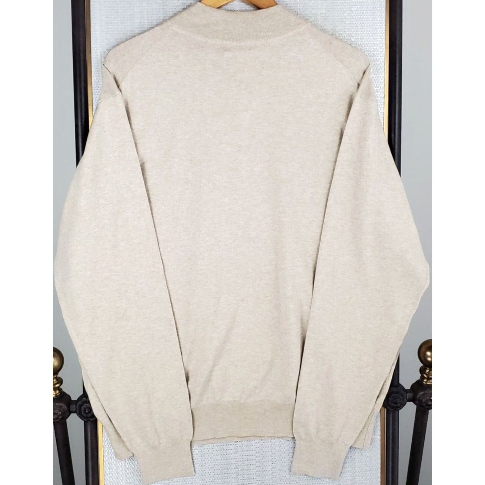 Peter Millar PETER MILLAR 2XL Sweater Shirt Mens 1/4 Zip Crown Soft Khaki Beige Cotton Silk Cashmere Nylon New With Tags Size US XXL / EU 58 / 5 - 6 Thumbnail