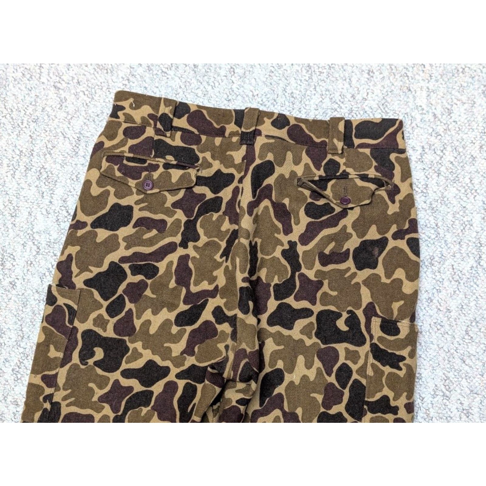 Vintage VINTAGE Woolrich Pants Hunting Men's Wool Cargo Camouflage USA Made 36x30 Brown 36x30 Wool Rugged Woolrich Hunting Pants Mens Camouflage USA Made 90s Size US 36 / EU 52 - 7 Thumbnail