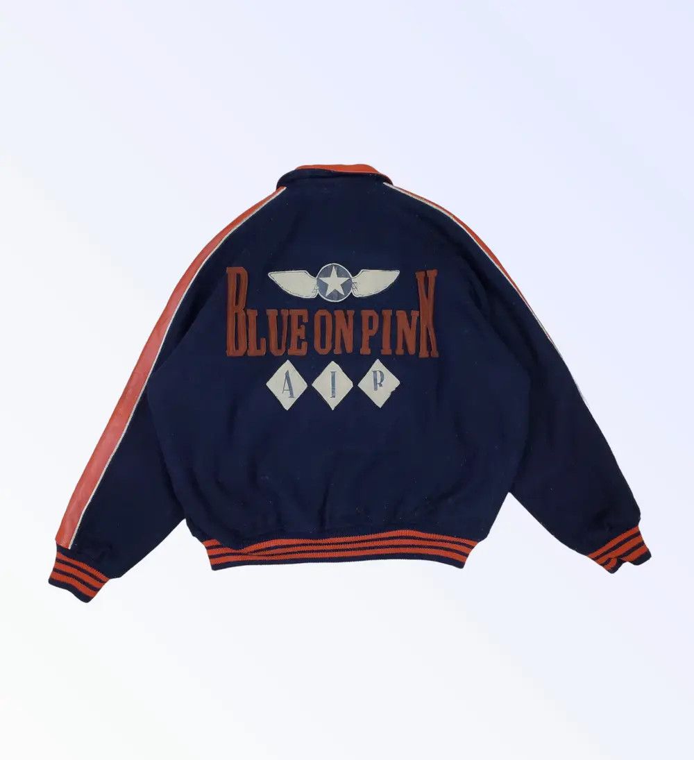 Vintage Vintage Varsity Wool Jacket BOP Leather Sleeve Size US XL / EU 56 / 4 - 1 Thumbnail