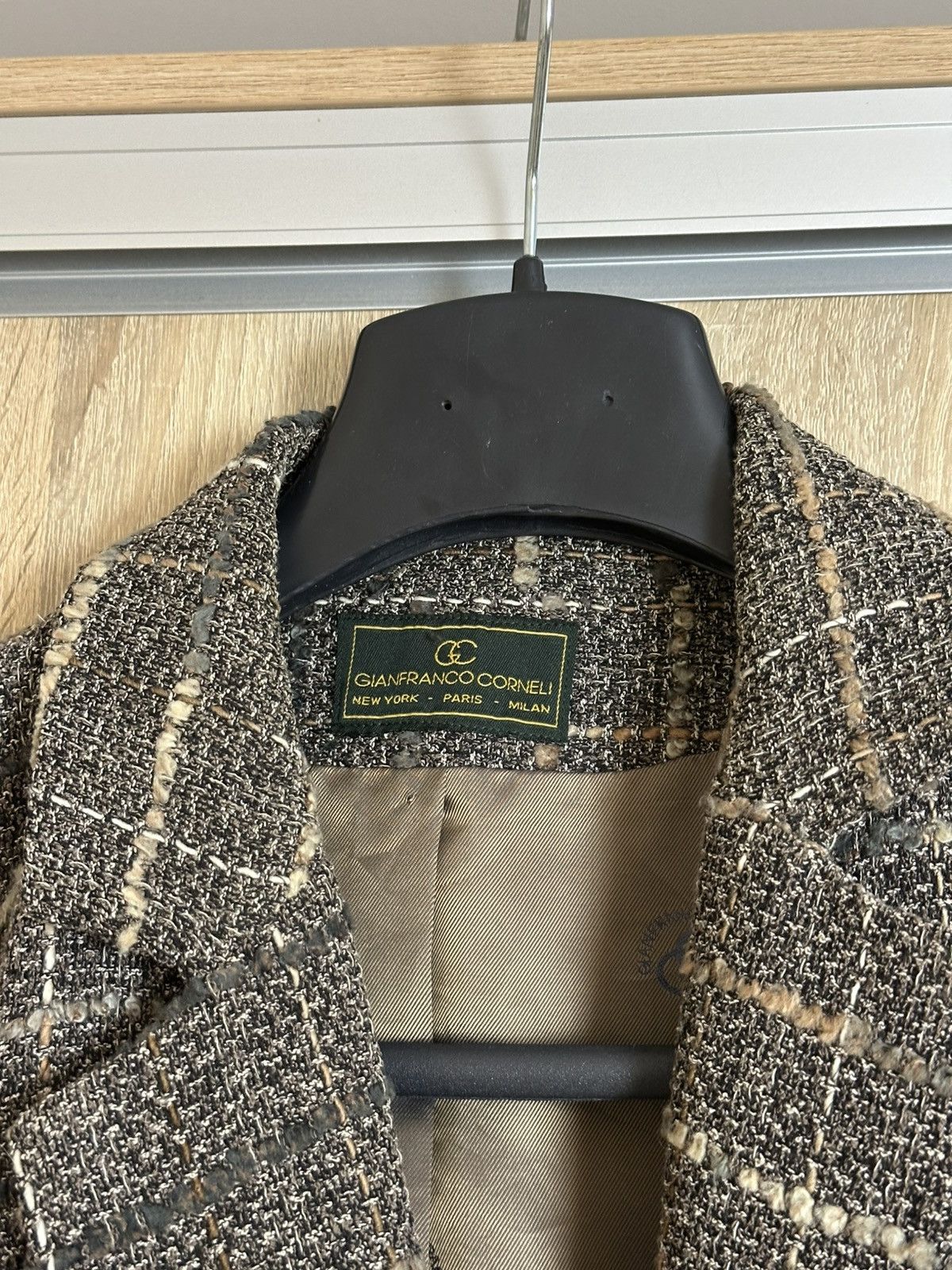 Vintage 🔥 Gianfranco Corneli Tweed Jacket Blazer Chanel Styled Size L / US 10 / IT 46 - 2 Thumbnail