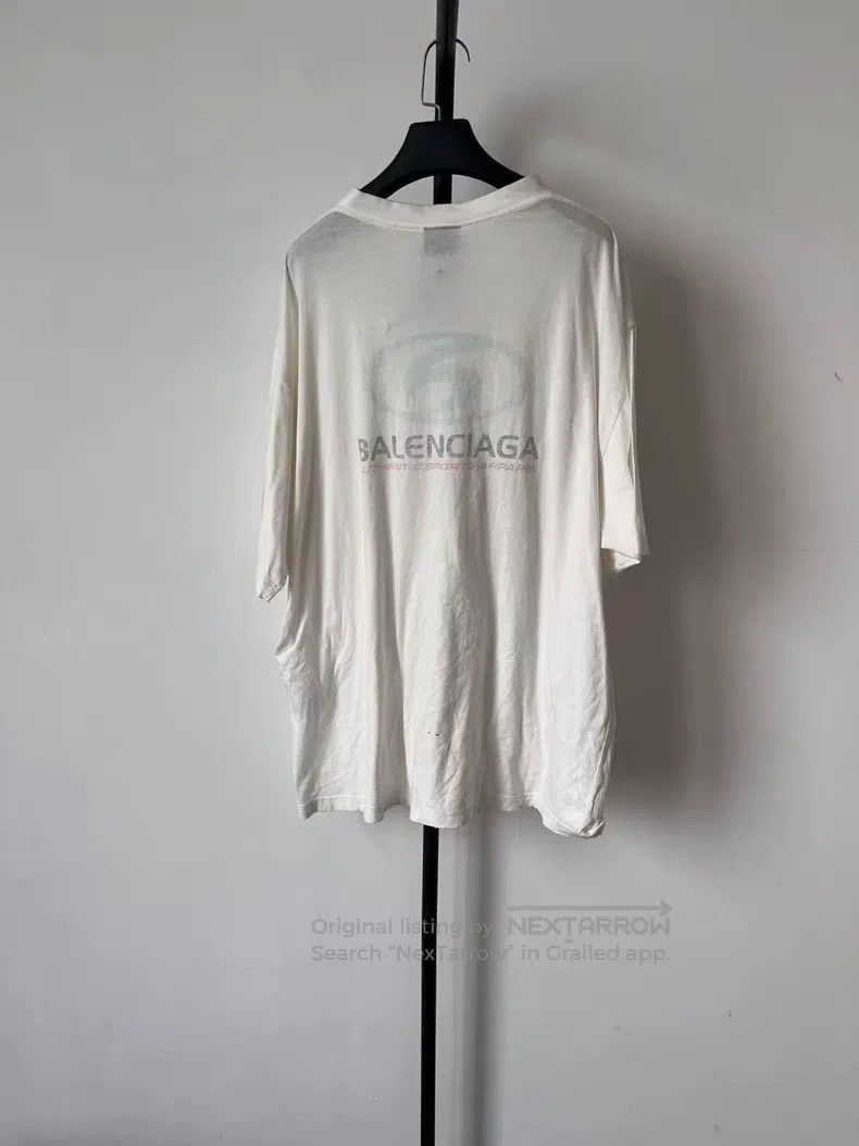 Balenciaga Balenciaga Distressed Blue Logo Letter Pattern Print Crewn Size US M / EU 48-50 / 2 - 2 Thumbnail